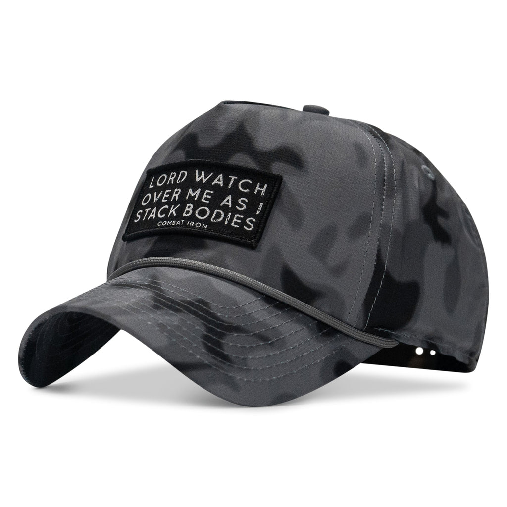 Lord Watch Over Me As I Stack Bodies Patch Waterproof Weekender Snapback