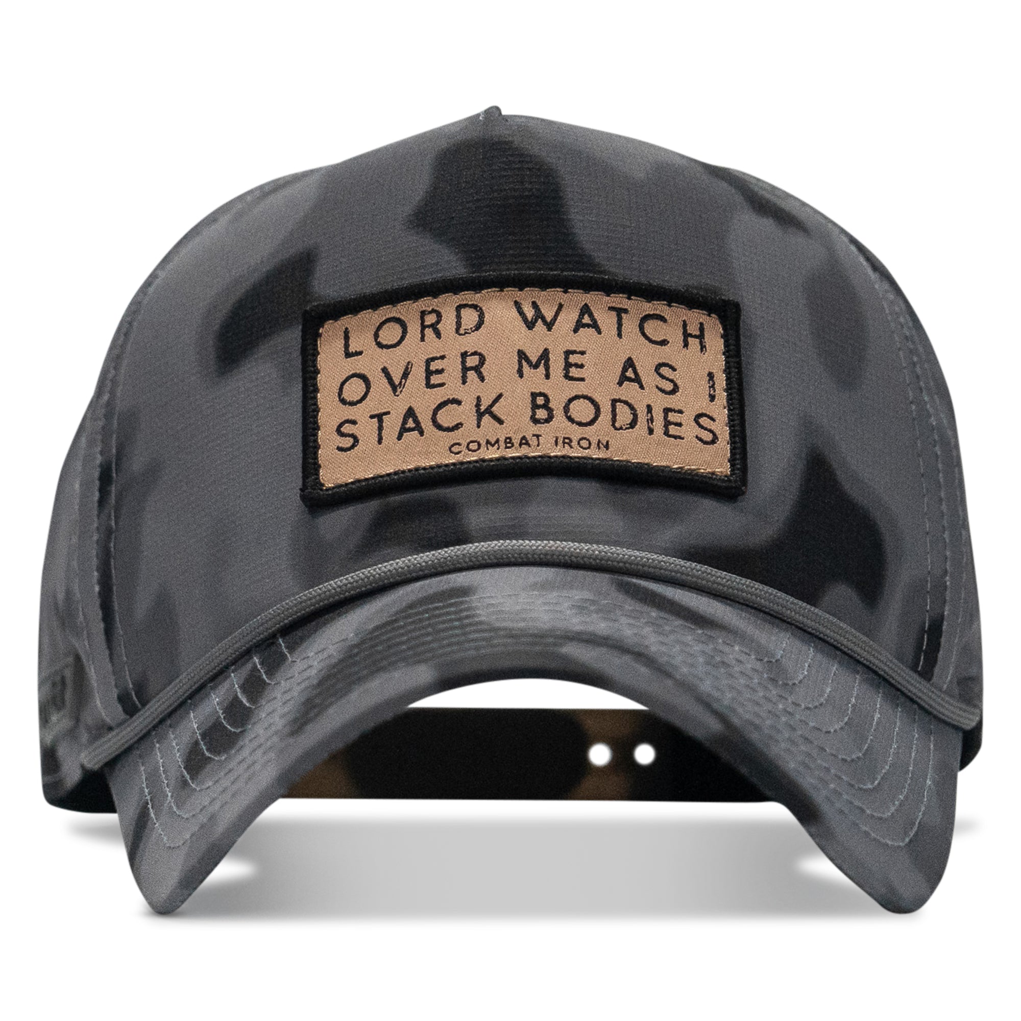Lord Watch Over Me As I Stack Bodies (Tan) Patch Waterproof Weekender Snapback