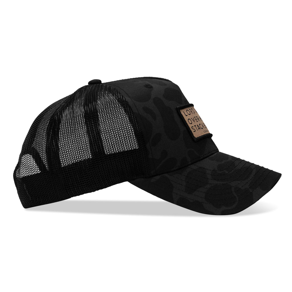 Lord Watch Over Me As I Stack Bodies Tan Patch Snapback Hat
