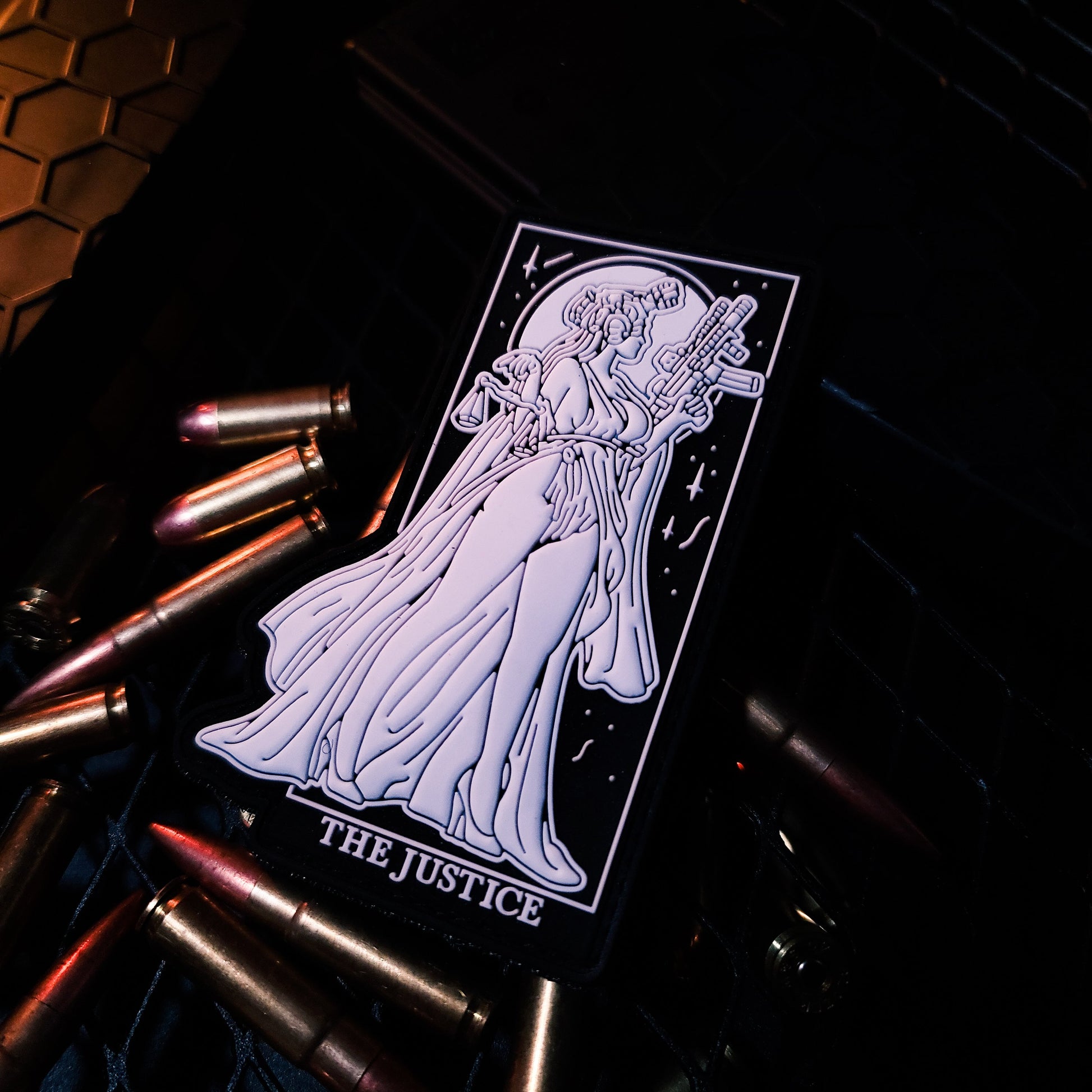 GITD Lady Justice - 4" x 3" PVC Velcro Morale Patch