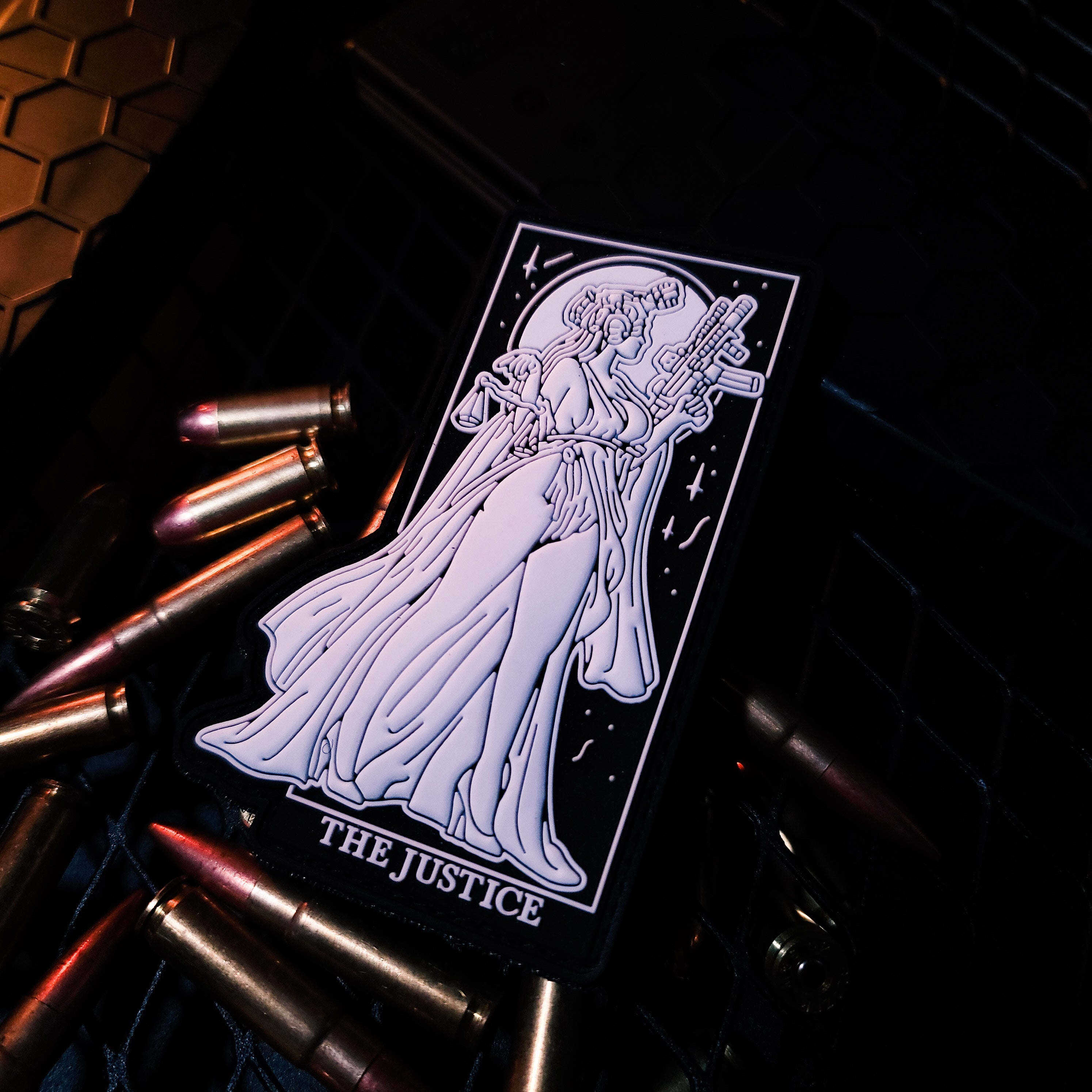 GITD Lady Justice - 4" x 3" PVC Velcro Morale Patch
