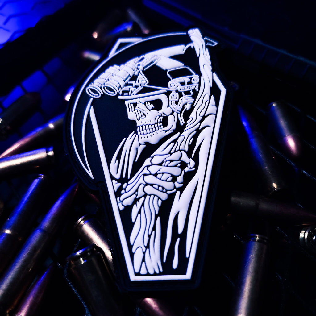 GITD Reaper - 4" x 3" PVC Velcro Morale Patch