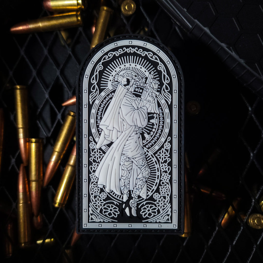GITD Tactical Nun -  4" x 3" PVC Velcro Morale Patch