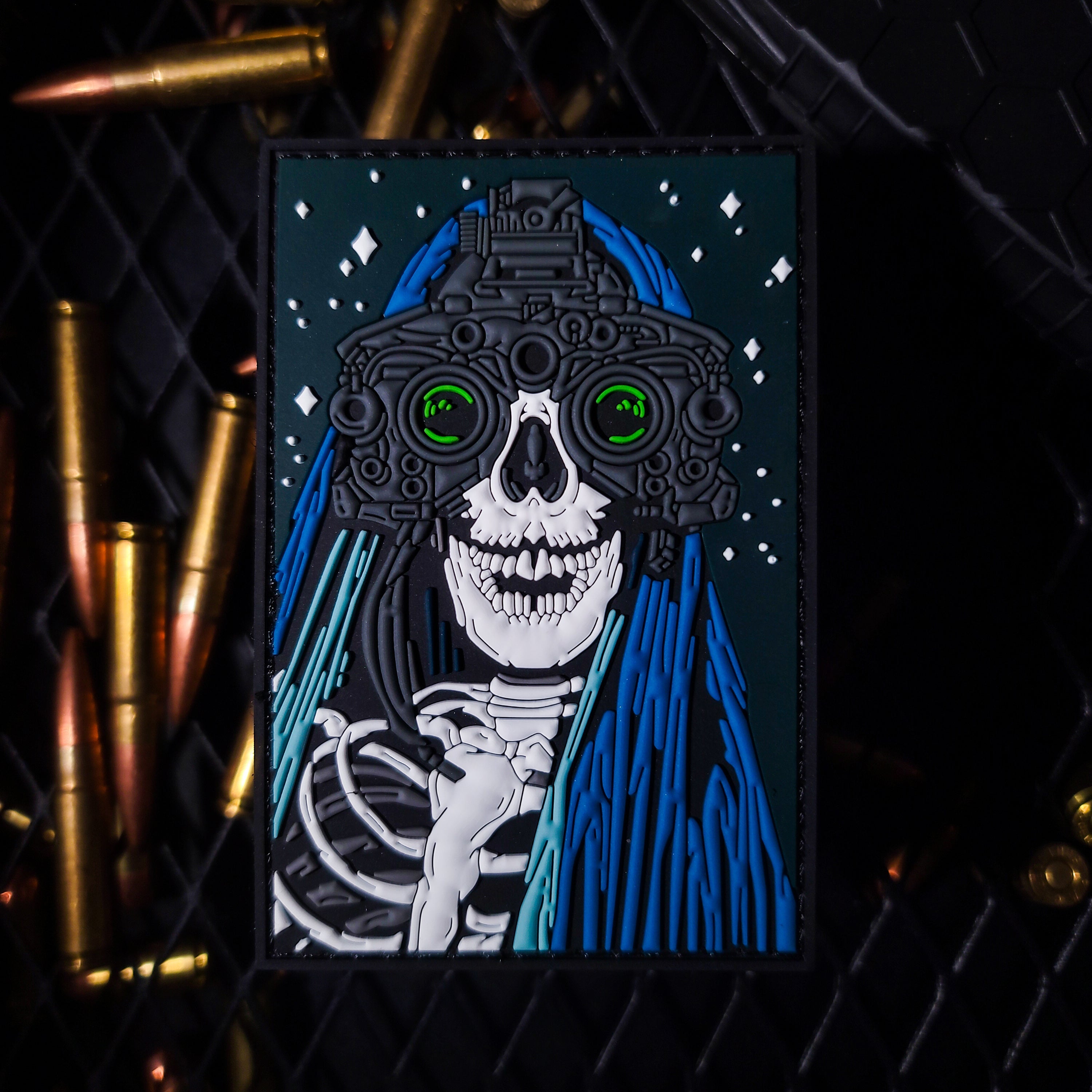 GITD Star Gazing  - 4" x 3" PVC Velcro Morale Patch