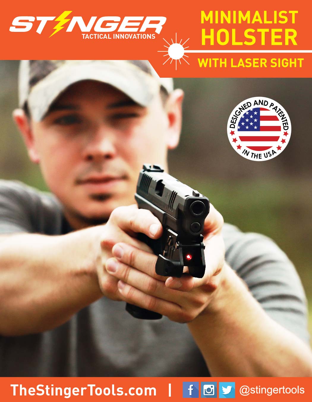 Stinger HL-1 Concealment Red Laser Sight System: Trigger Guard Protection, Minimalist Carry Holster (Aluminum Body)