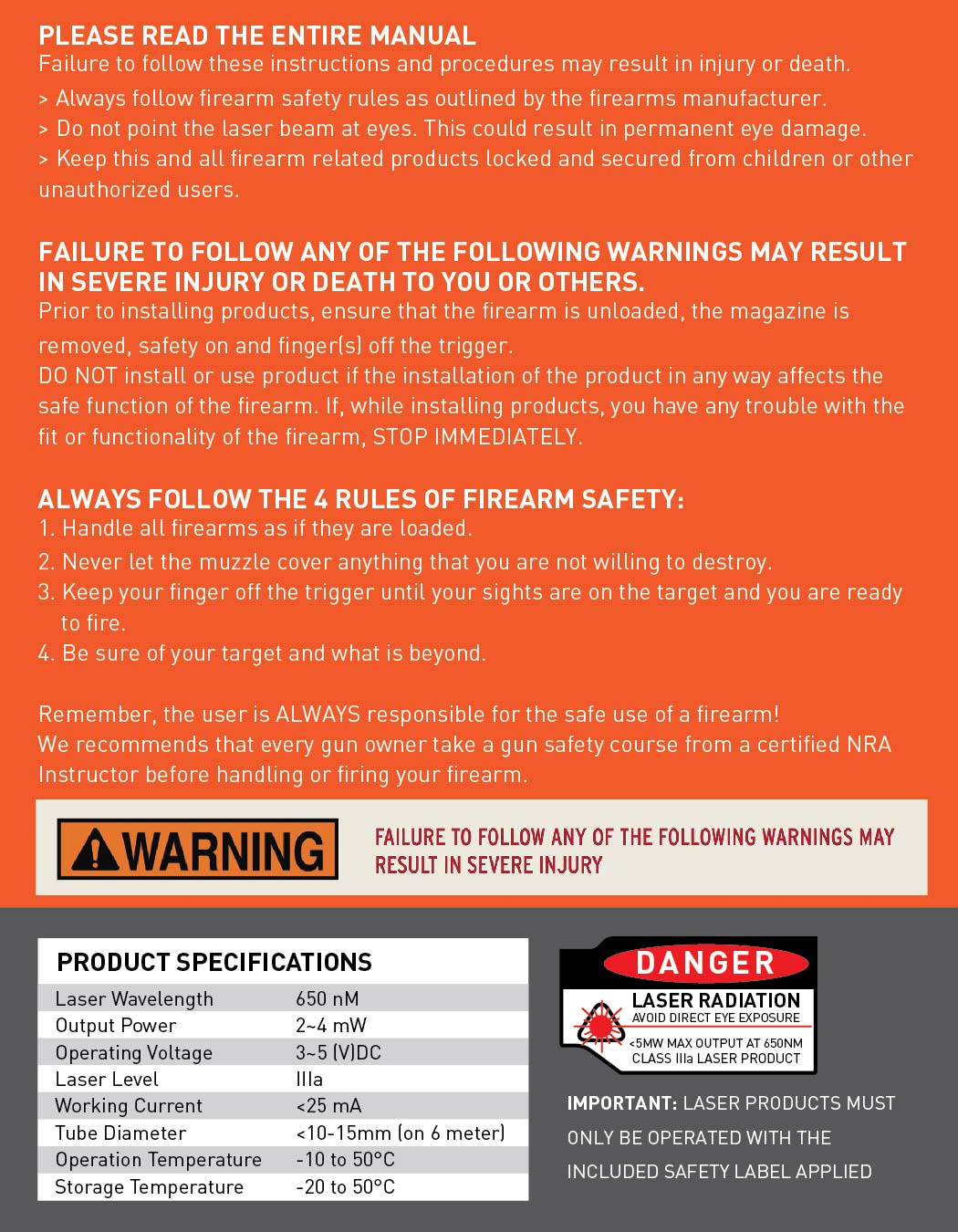 Stinger HL-1 Concealment Red Laser Sight System: Trigger Guard Protection, Minimalist Carry Holster (Aluminum Body)