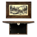 Leaping Deer Gun Concealment Furniture - Handcrafted Hidden Gun Storage Wall Decor - Hidden Safe Furniture with Magnetic Lock for Quick Access - Made in USA