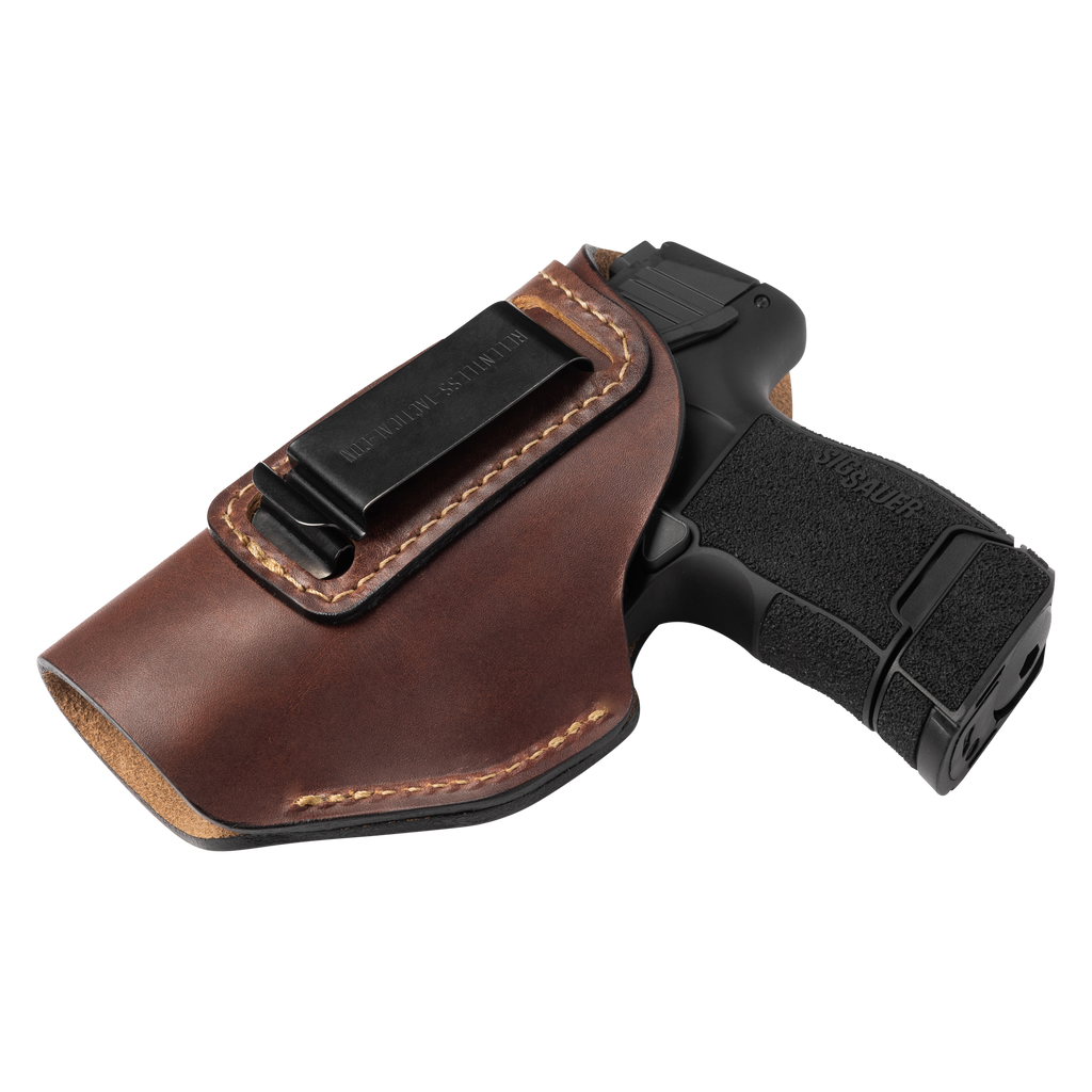 The Defender Leather IWB Holster | Fits Glock 42 | P365 | Hellcat | Lifetime Warranty | Made in USA