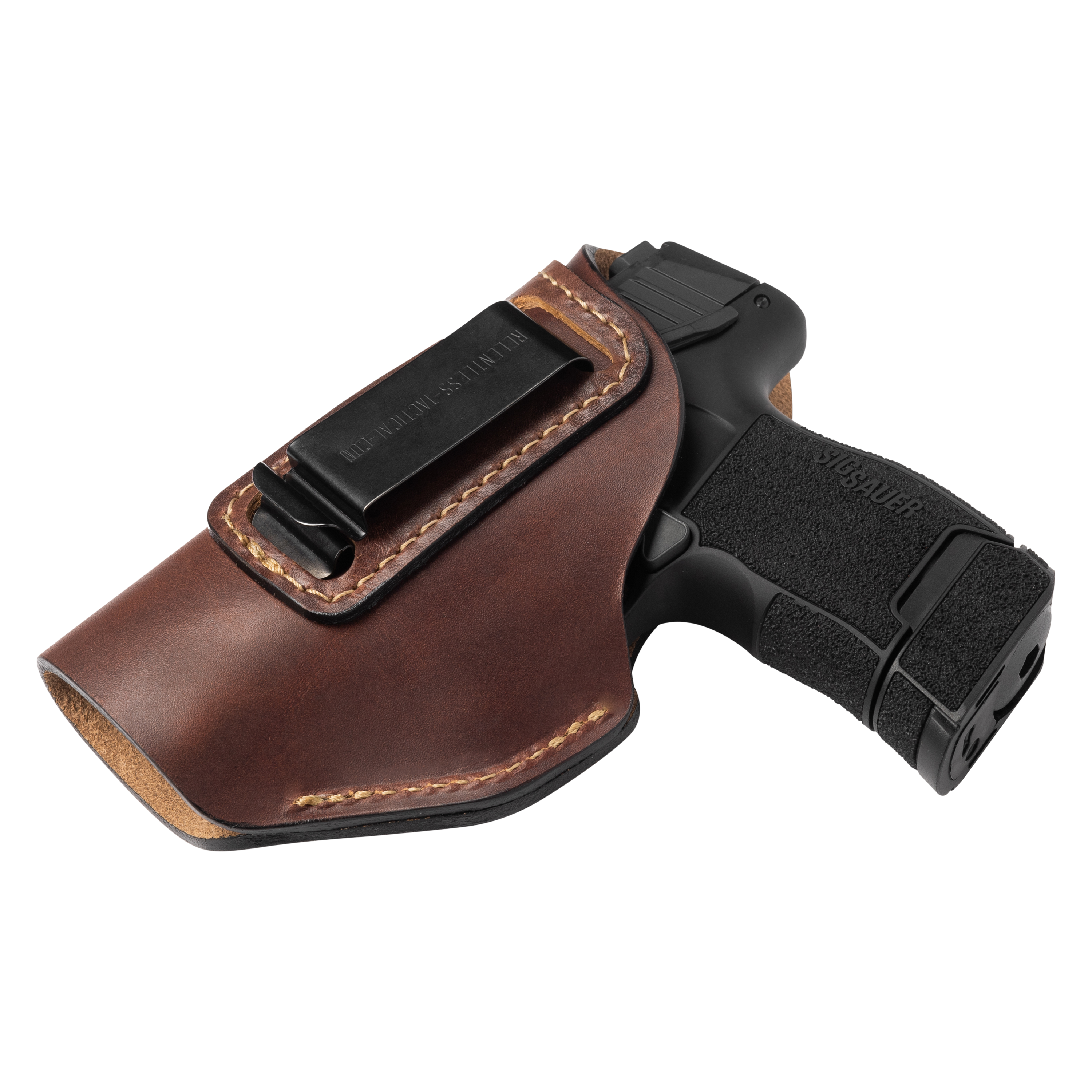 The Defender Leather IWB Holster | Fits Glock 42 | P365 | Hellcat | Lifetime Warranty | Made in USA