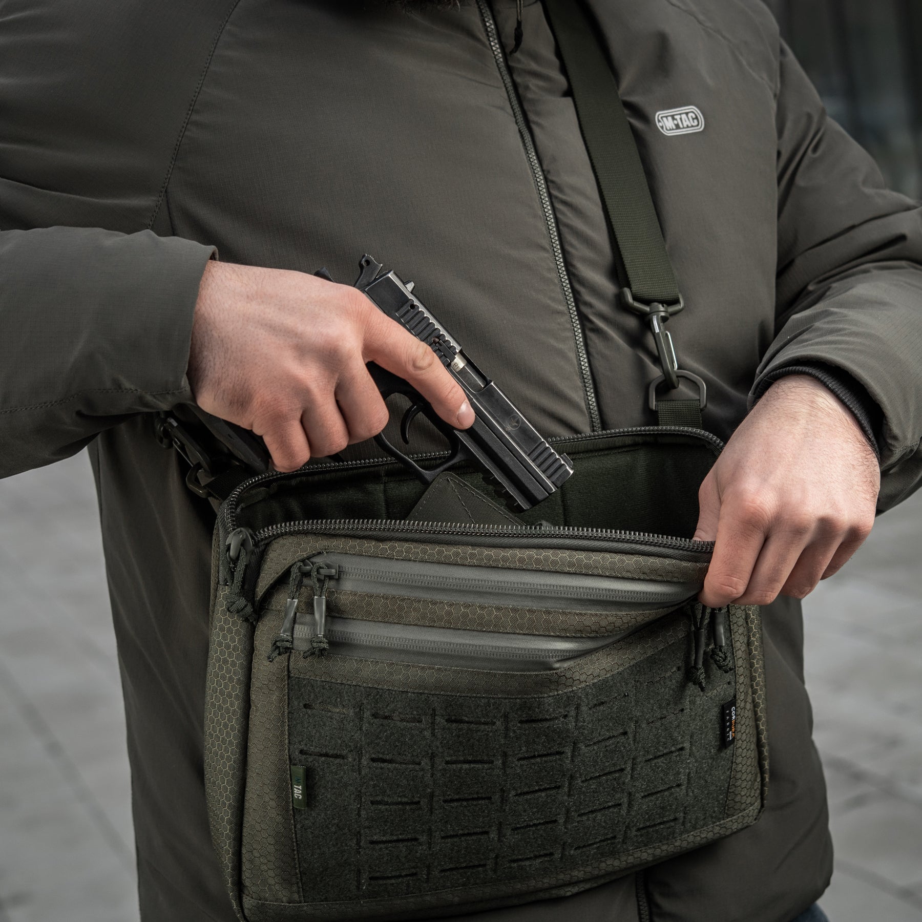 M-Tac Admin Bag Large Elite Hex with Velcro