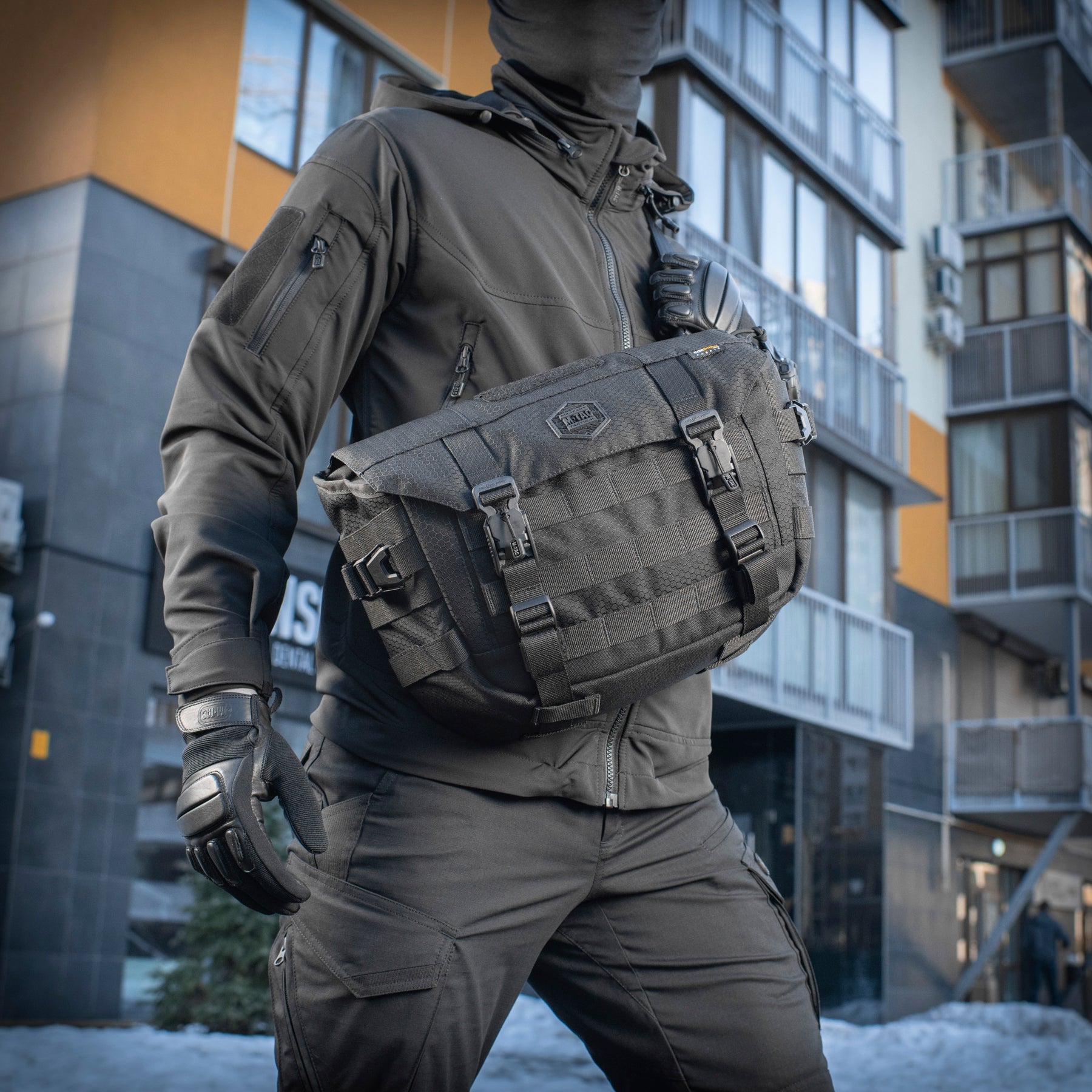 M-Tac Messenger Bag Elite Hex Black