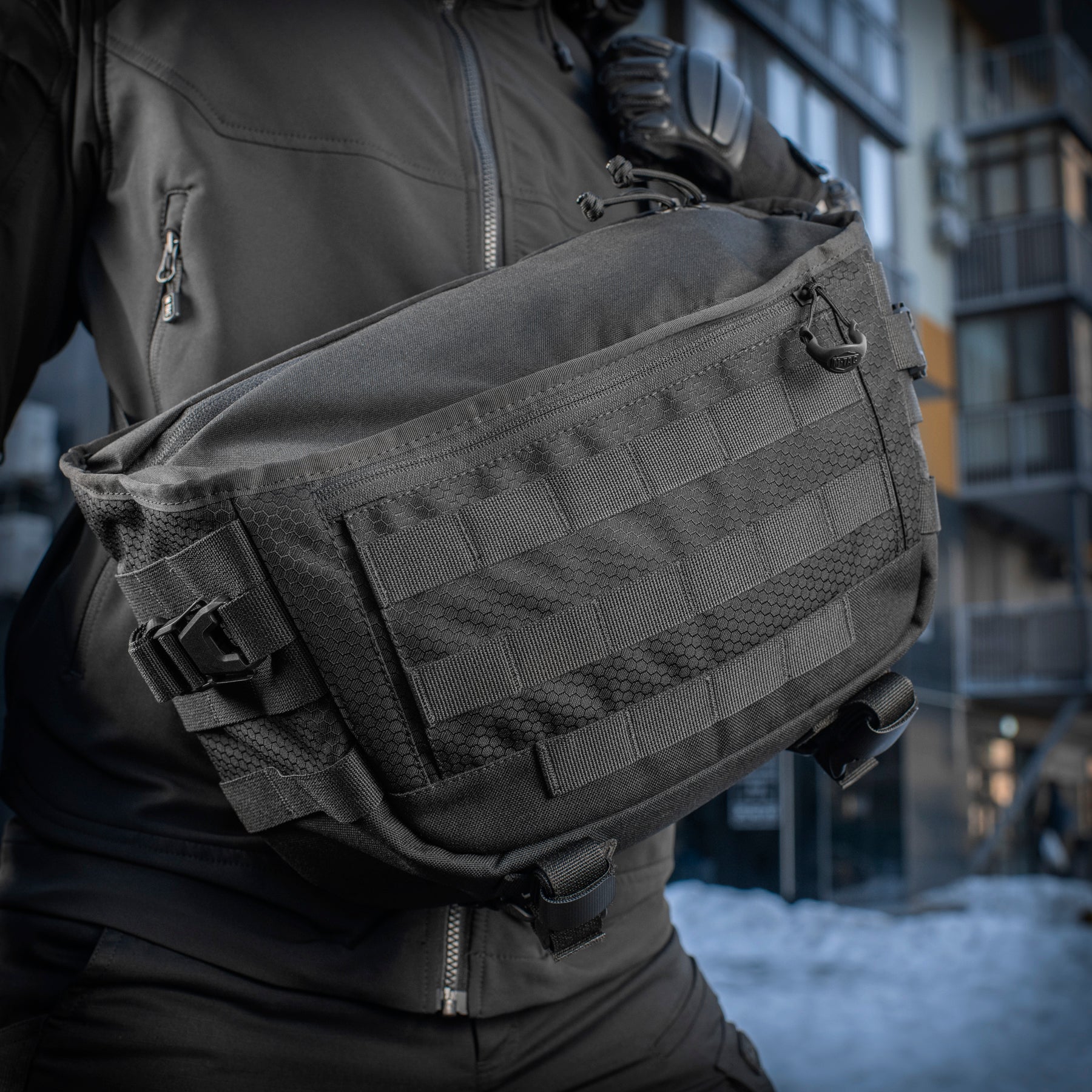 M-Tac Messenger Bag Elite Hex Black