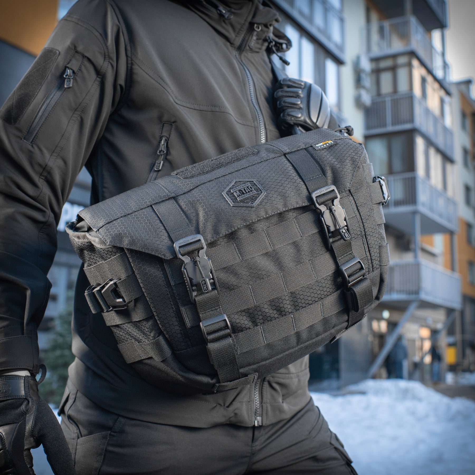 M-Tac Messenger Bag Elite Hex Black
