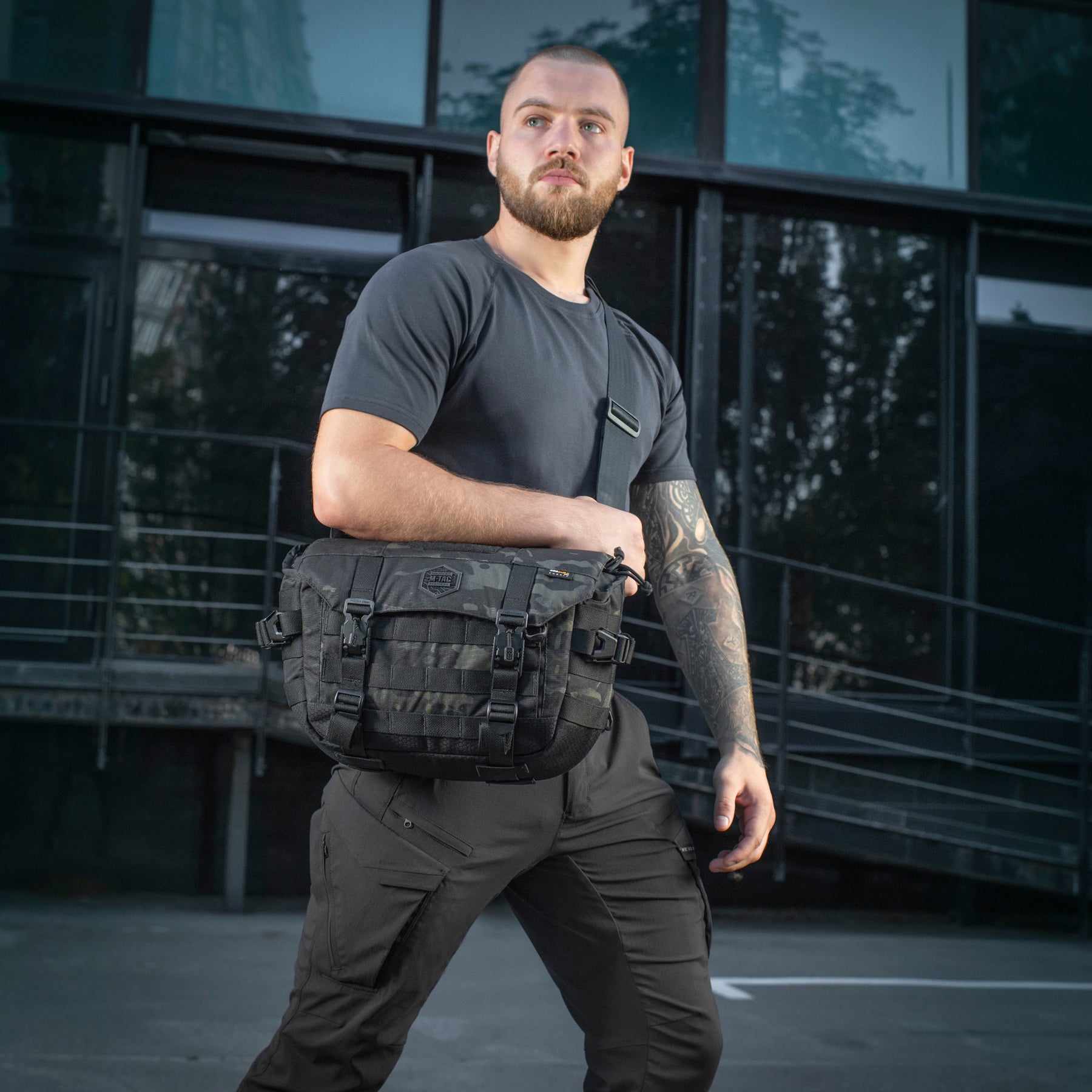 M-Tac Messenger Bag Elite Hex Black