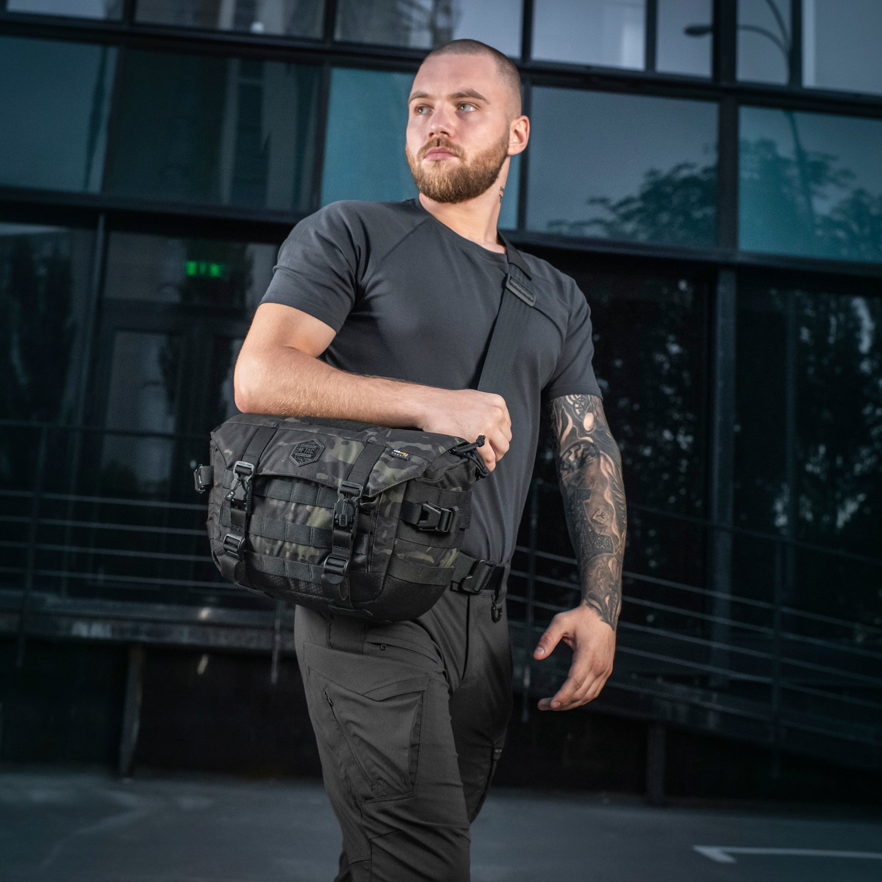 M-Tac Messenger Bag Elite Hex Black