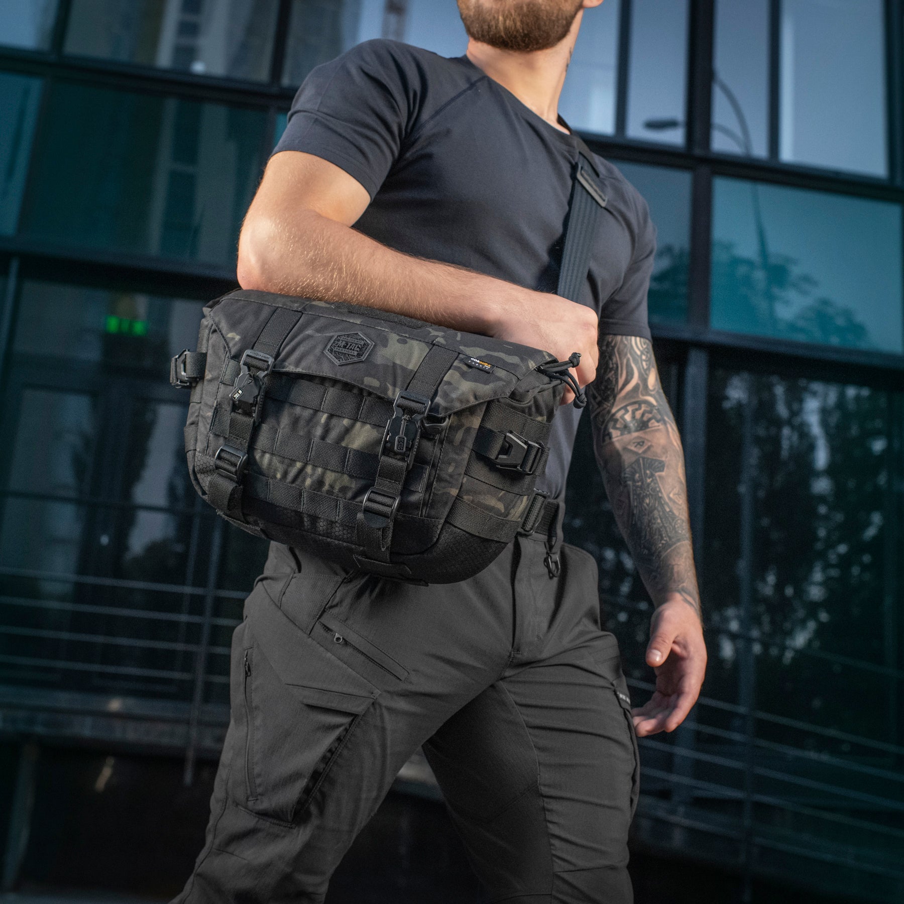 M-Tac Messenger Bag Elite Hex Black