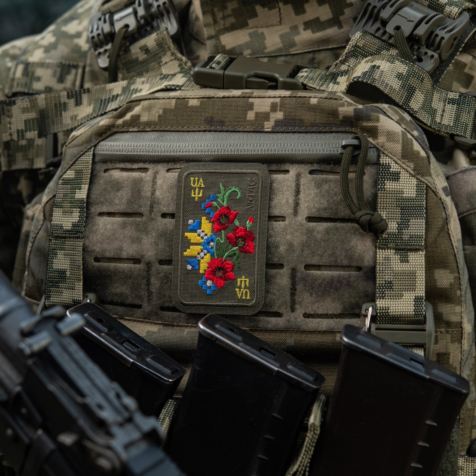 M-Tac Patch Ornament Poppy Embroidery
