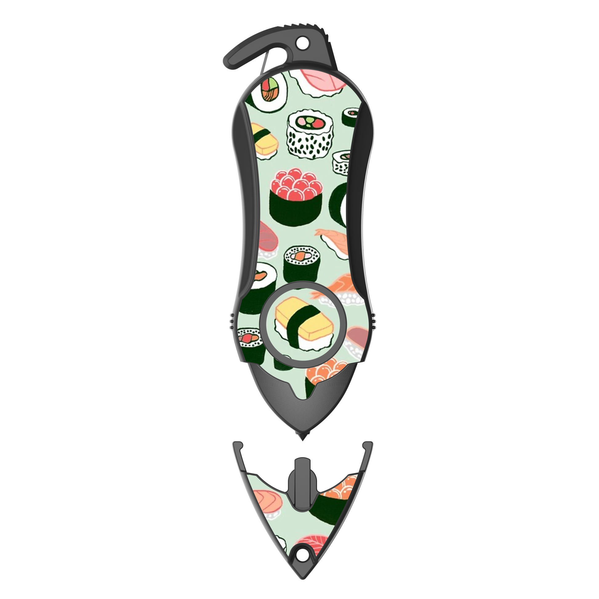 Stinger Personal Safety Alarm Keychain Emergency Tool: Siren Alarm, Seat Belt Cutter, Glass Breaker (Sushi)