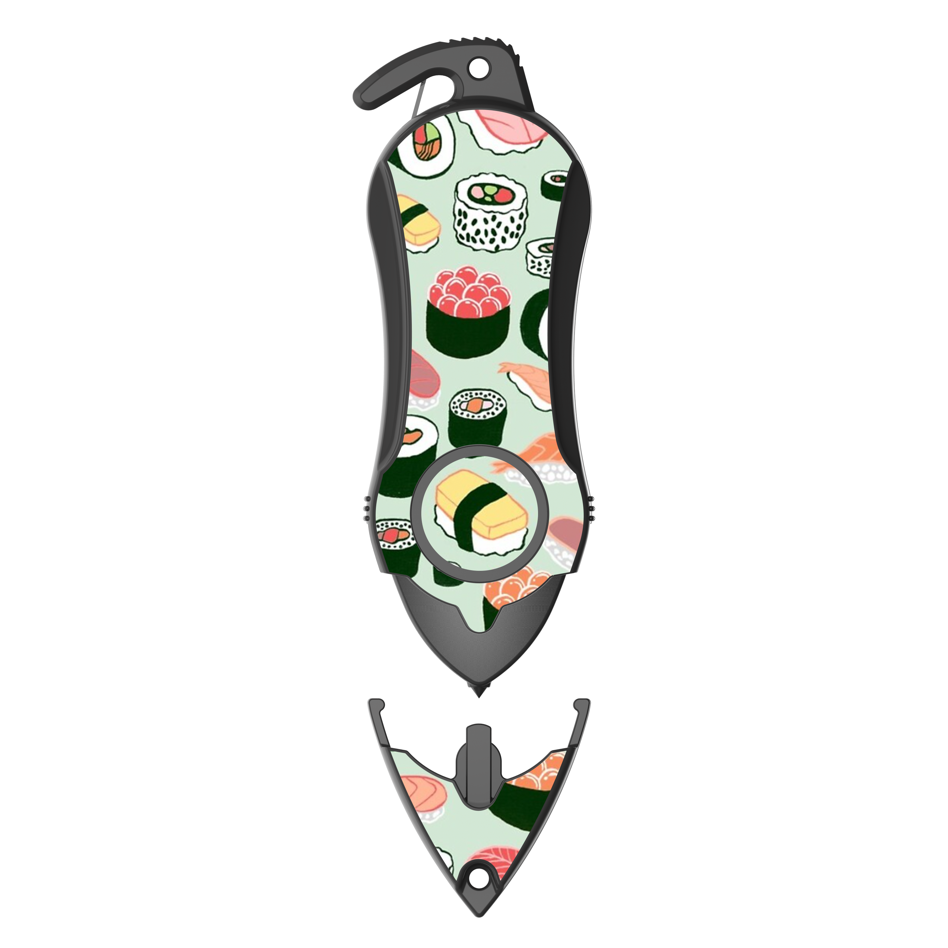 Stinger Personal Safety Alarm Keychain Emergency Tool: Siren Alarm, Seat Belt Cutter, Glass Breaker (Sushi)
