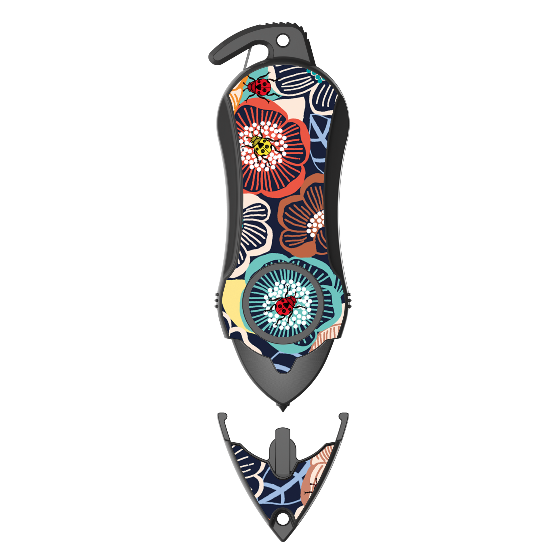 Stinger Personal Safety Alarm Keychain Emergency Tool: Siren Alarm, Seat Belt Cutter, Glass Breaker (Ladybug)