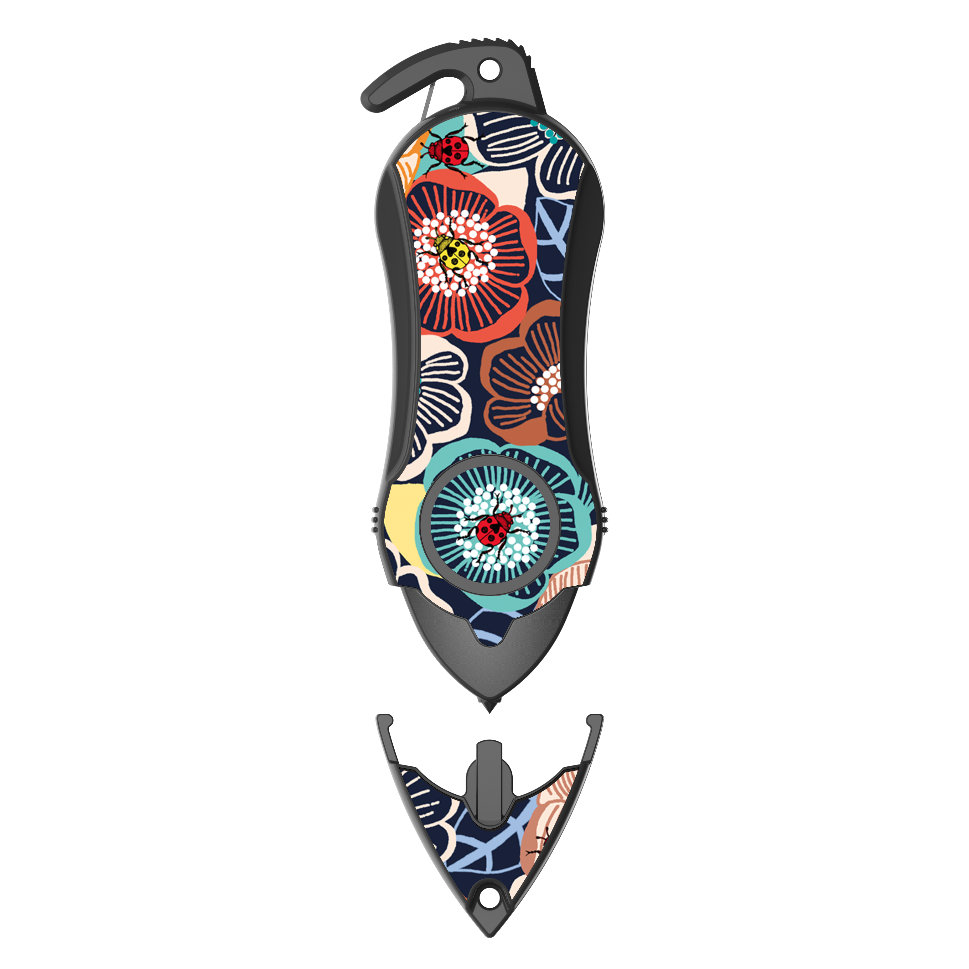 Stinger Personal Safety Alarm Keychain Emergency Tool: Siren Alarm, Seat Belt Cutter, Glass Breaker (Ladybug)
