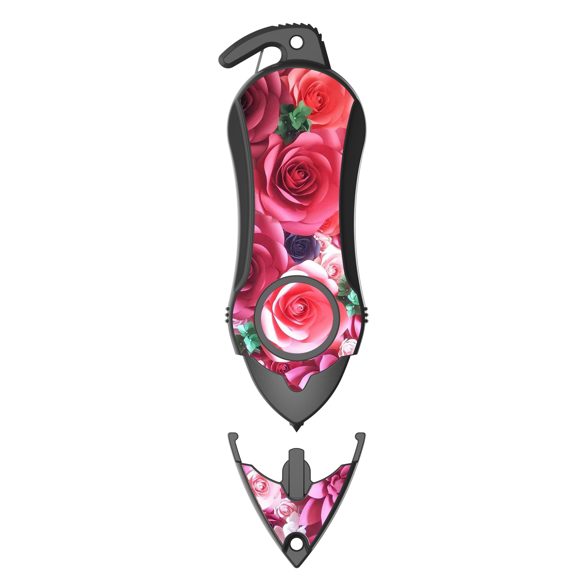 Stinger Personal Safety Alarm Keychain Emergency Tool: Siren Alarm, Seat Belt Cutter, Glass Breaker (Pink Rose)