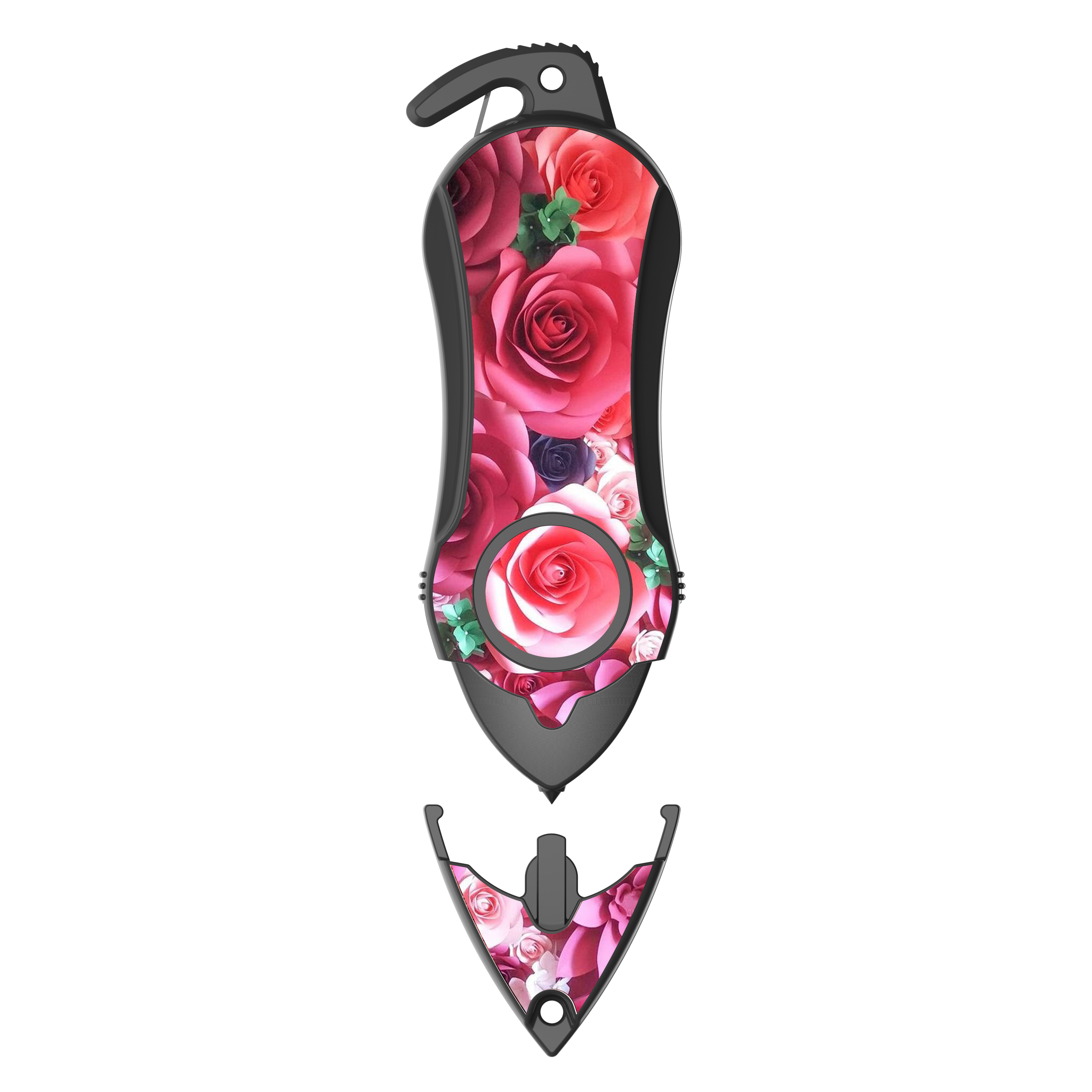 Stinger Personal Safety Alarm Keychain Emergency Tool: Siren Alarm, Seat Belt Cutter, Glass Breaker (Pink Rose)