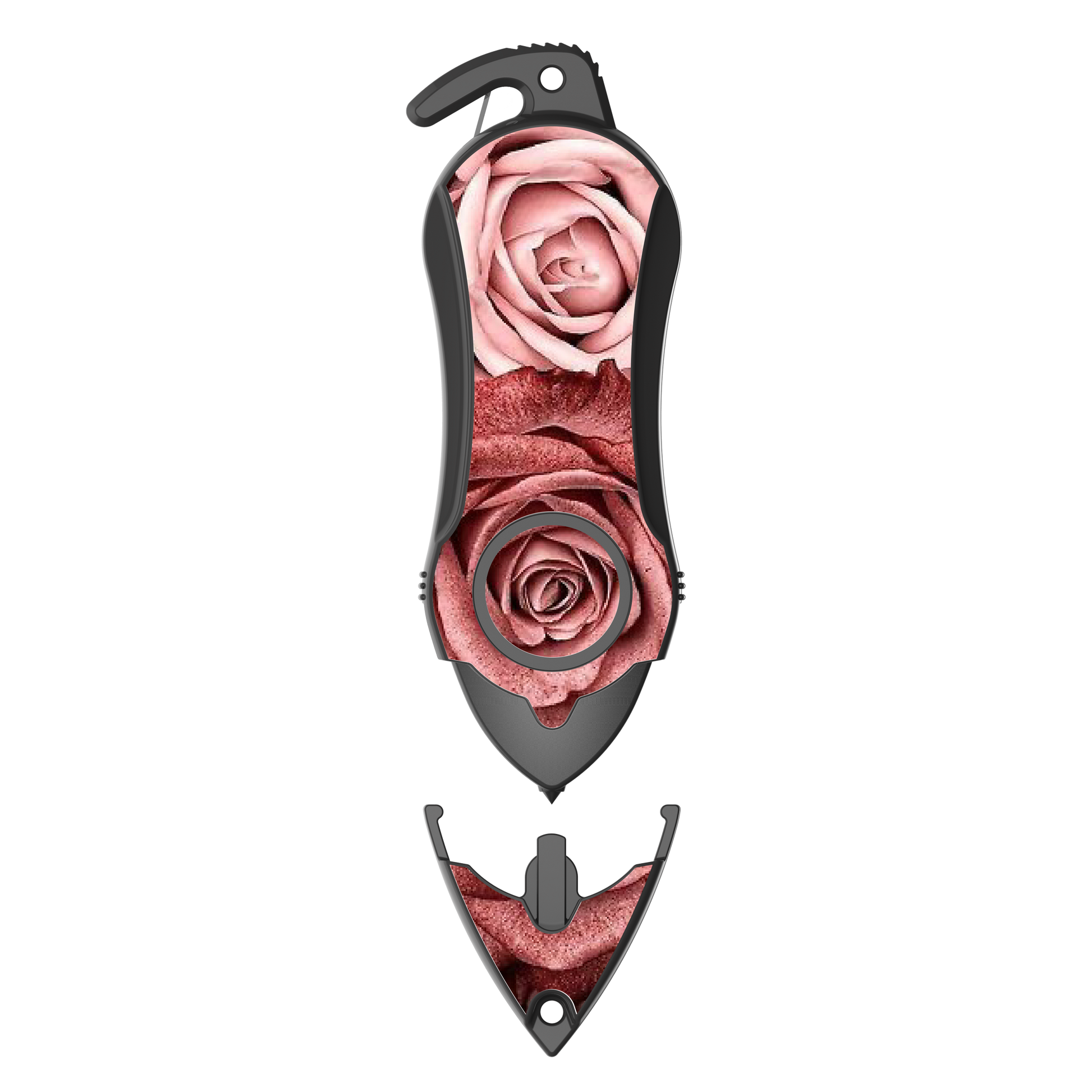 Stinger Personal Safety Alarm Keychain Emergency Tool: Siren Alarm, Seat Belt Cutter, Glass Breaker (Twin Rose)