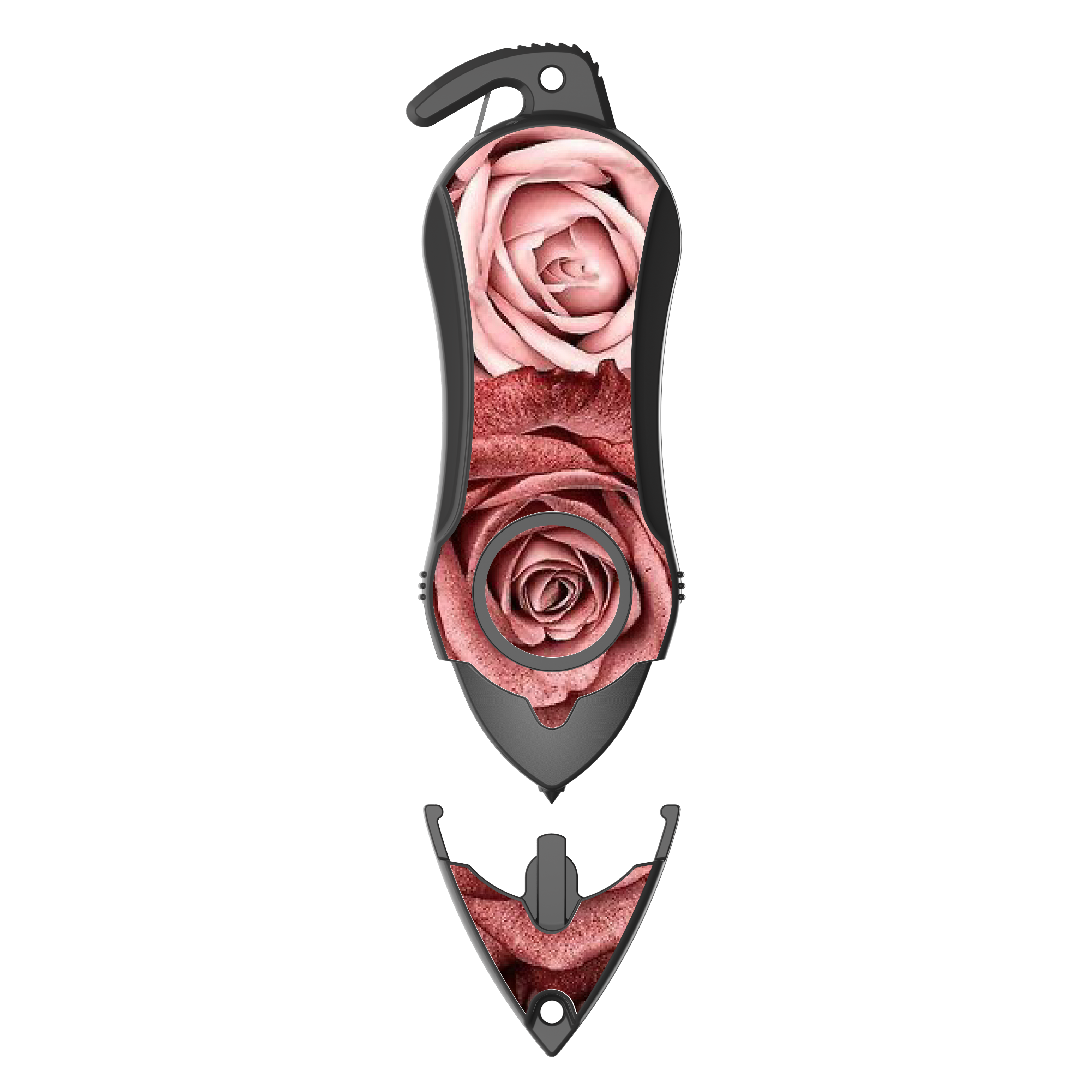 Stinger Personal Safety Alarm Keychain Emergency Tool: Siren Alarm, Seat Belt Cutter, Glass Breaker (Twin Rose)