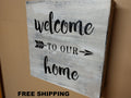 "Welcome to Our Home" Mini Concealment Wall Art Box