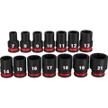 Milwaukee 49-66-7007 14PC SHOCKWAVE Impact Duty™ 3/8" Drive Metric Standard 6 Point Socket Set