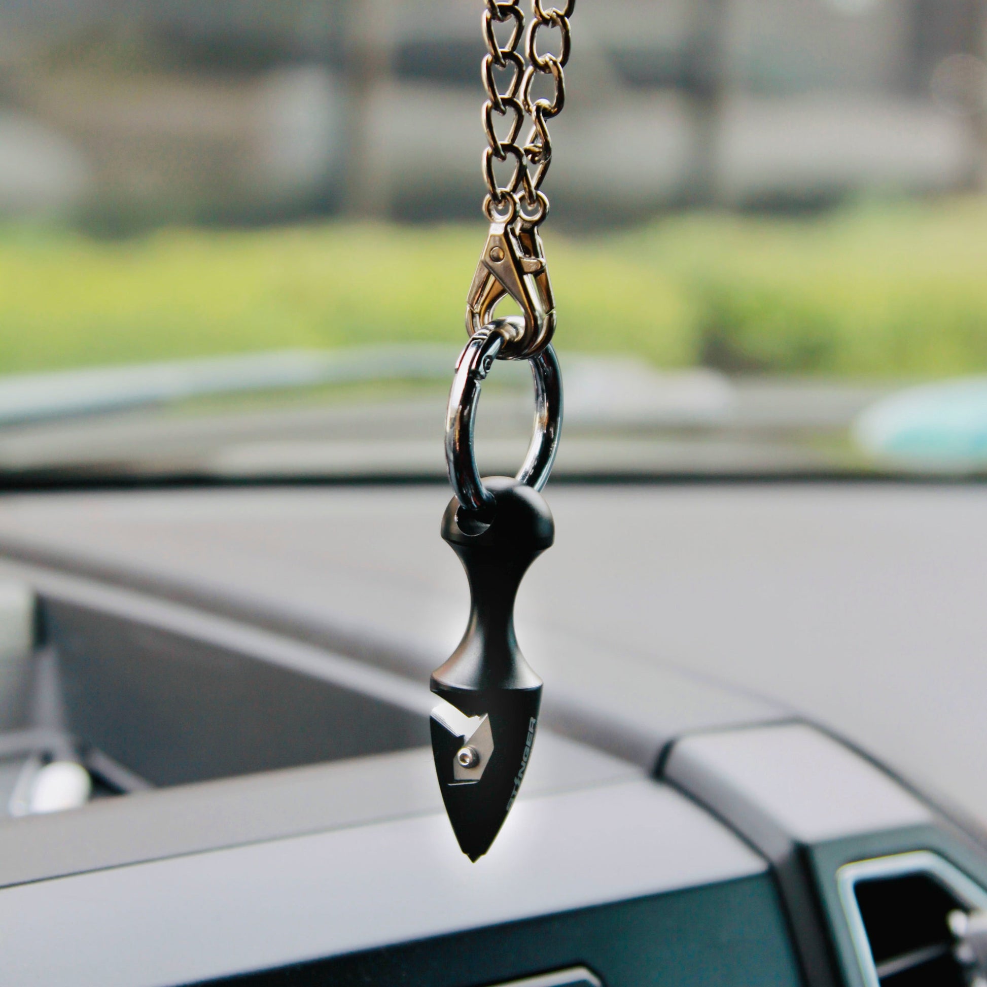 Stinger Self-Defense Keychain, Mini EDC Car Emergency Escape Tool, Seat Belt Cutter, Glass Breaker, Car Rearview Mirror Pendant Décor