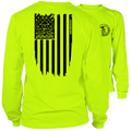 Molon Labe Ghost Flag - Long Sleeve Hi-Vis T-Shirt