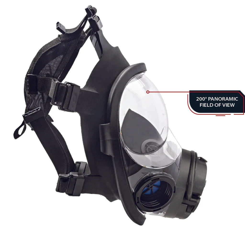 Parcil Safety NB-100E Tactical Gas Mask with Electronic Voice Amplifier and Radio Transmitter/Receiver
