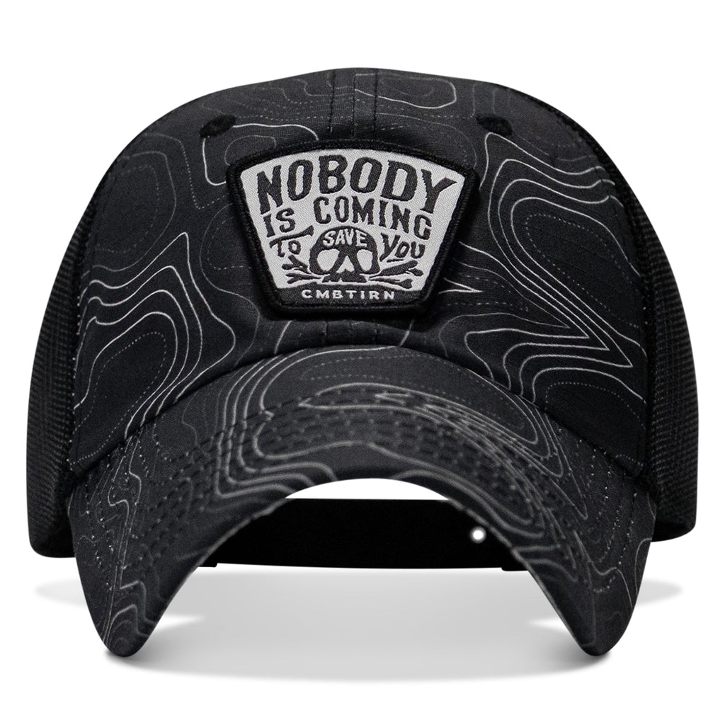 Nobody Is Coming To Save You Skull Patch Ripstop Snapback