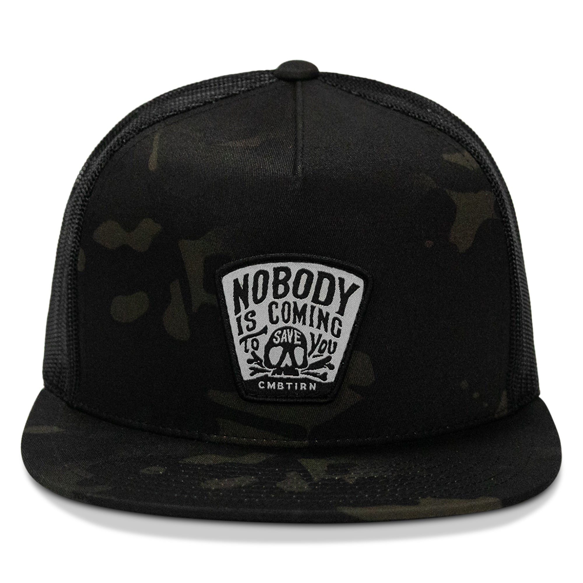 Nobody Is Coming To Save You Patch Flatbill Snapback Hat