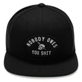 Nobody Owes Your Shit Arched Patch Flatbill SnapBack Hat