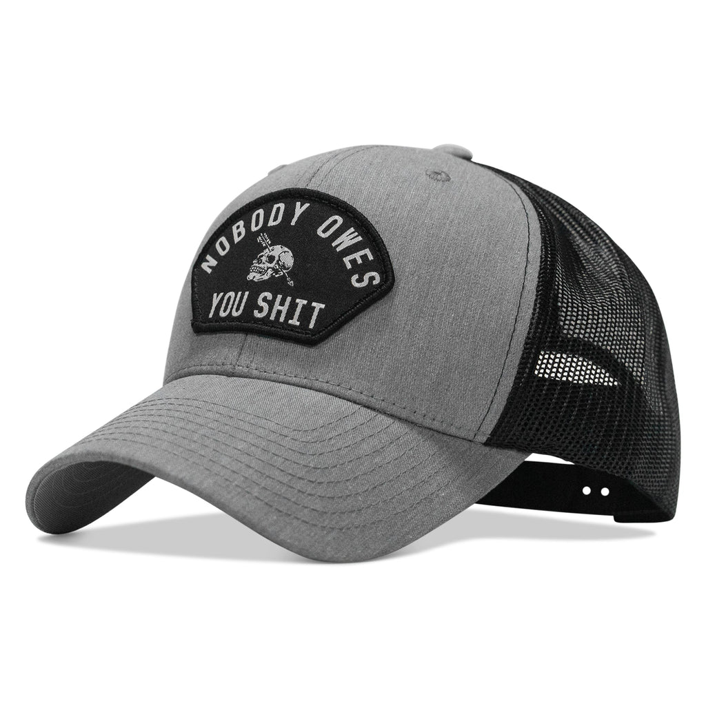 Nobody Owes You Shit Arched Skull Patch Snapback