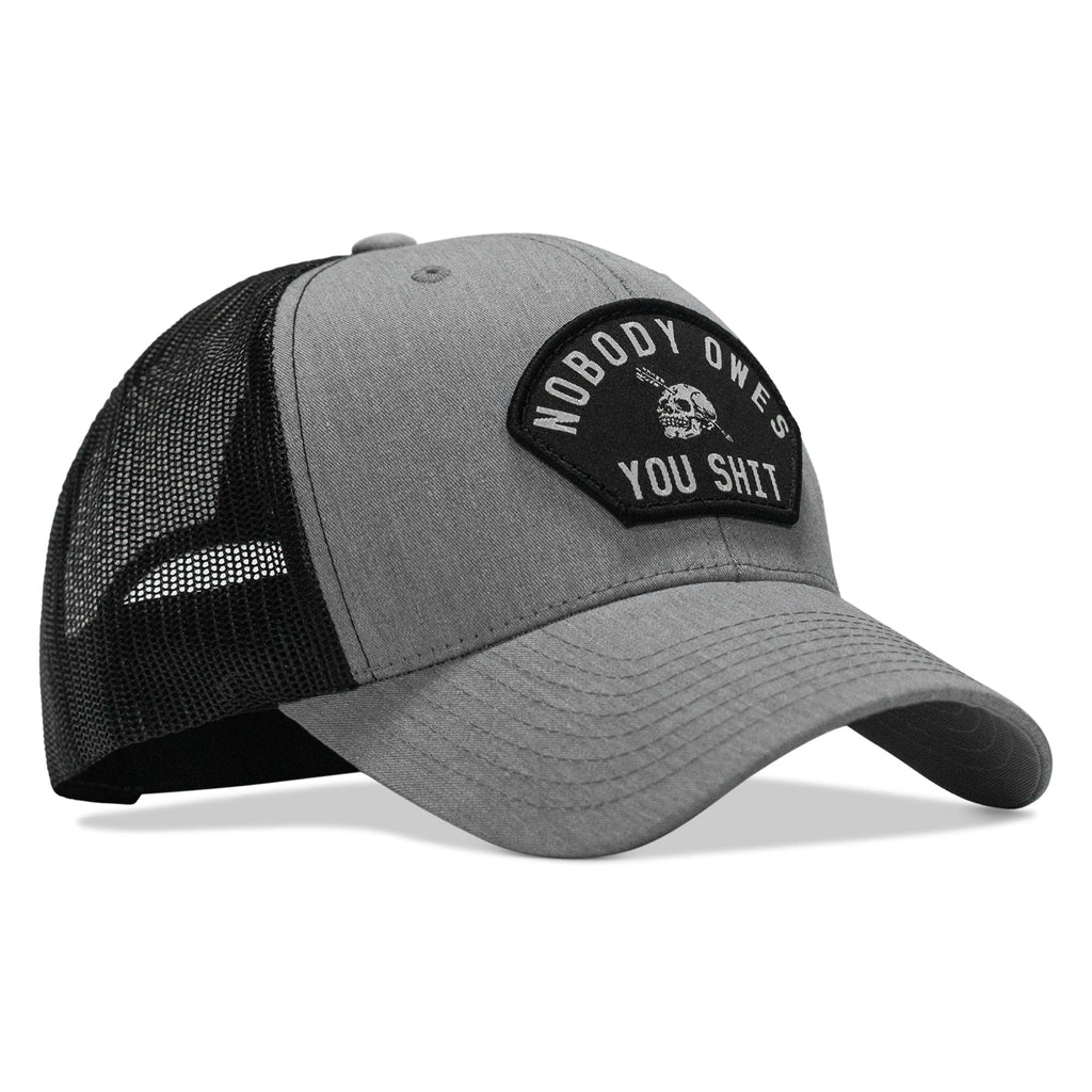Nobody Owes You Shit Arched Skull Patch Snapback