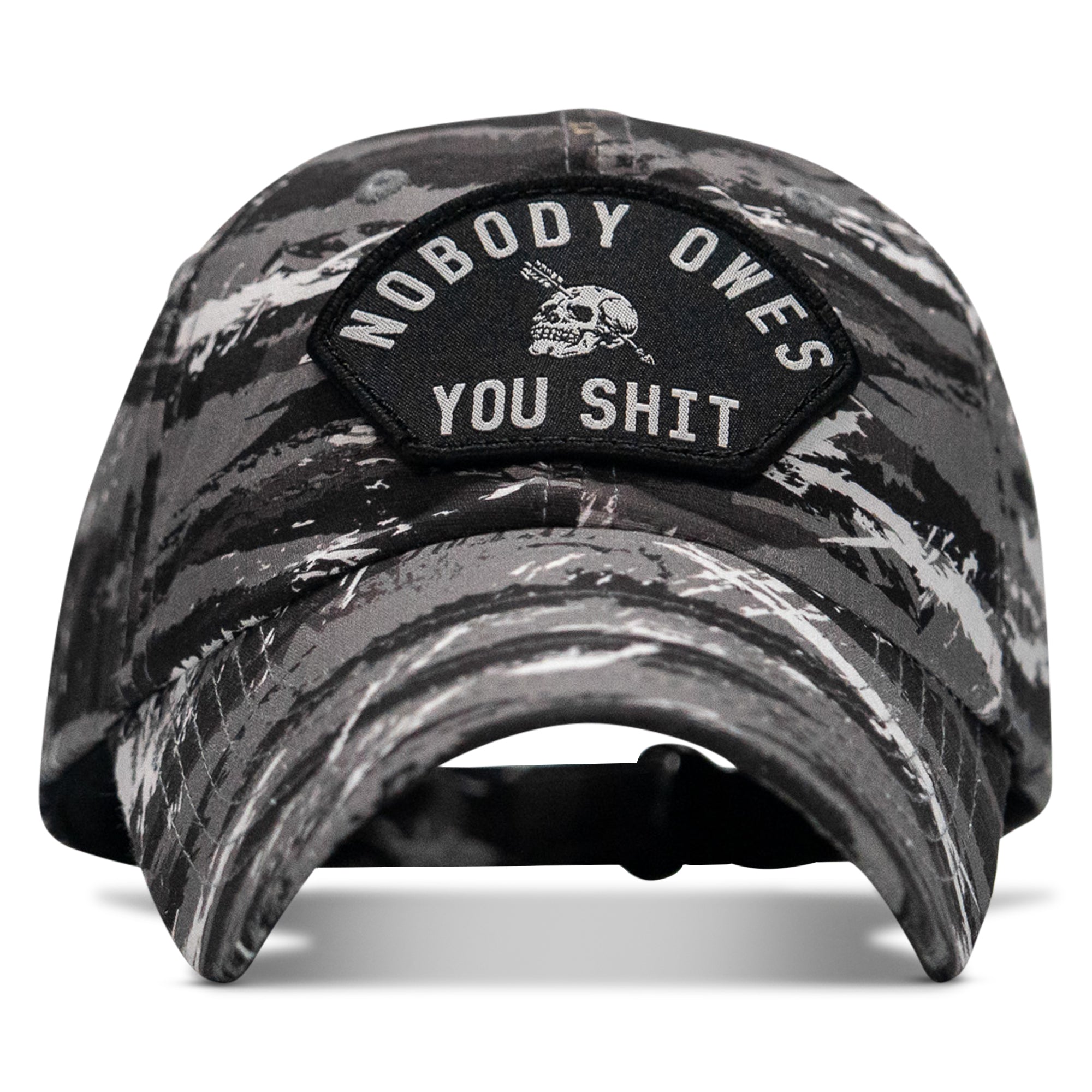 Nobody Owes You Shit Arched Patch Tactical Ripstop Mesh Snapback Hat