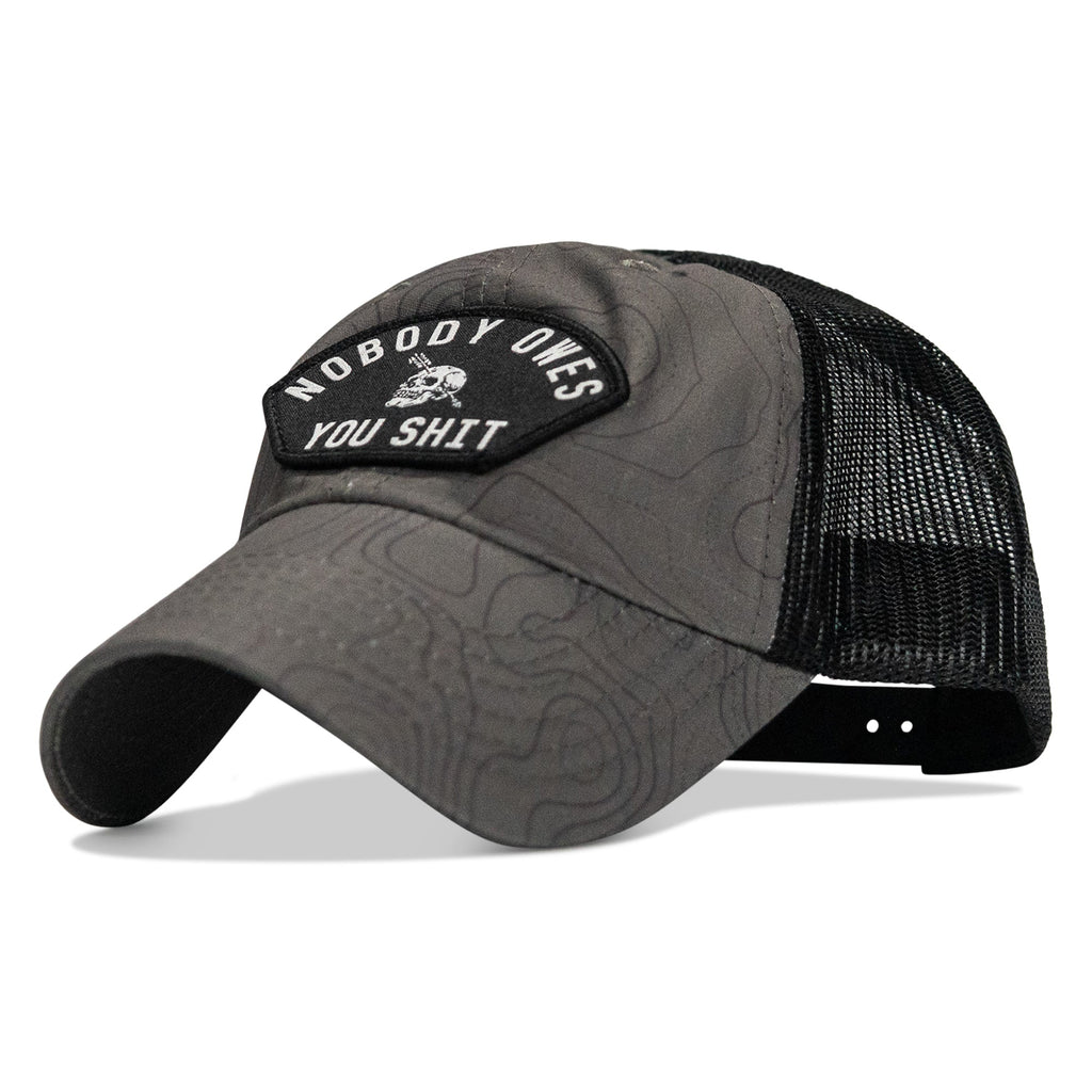 Nobody Owes You Shit Arched Patch Tactical Ripstop Mesh Snapback Hat