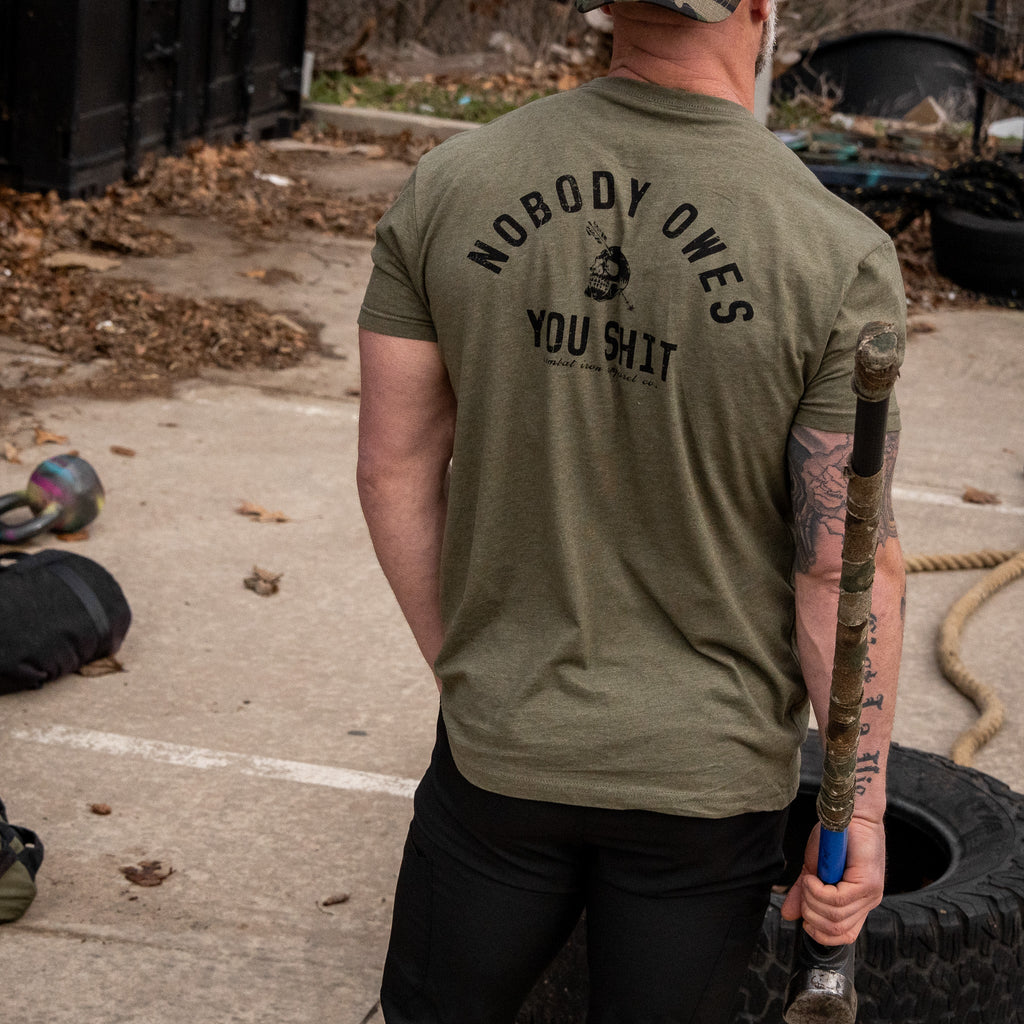 Nobody Owes You Shit Skull Men's T-Shirt