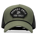 Nobody Owes You Shit Skull Arched Patch Rope Snapback