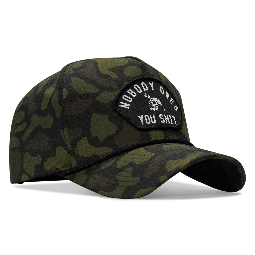 Nobody Owes You Shit Arched Patch 5 Pannel Rope Snapback