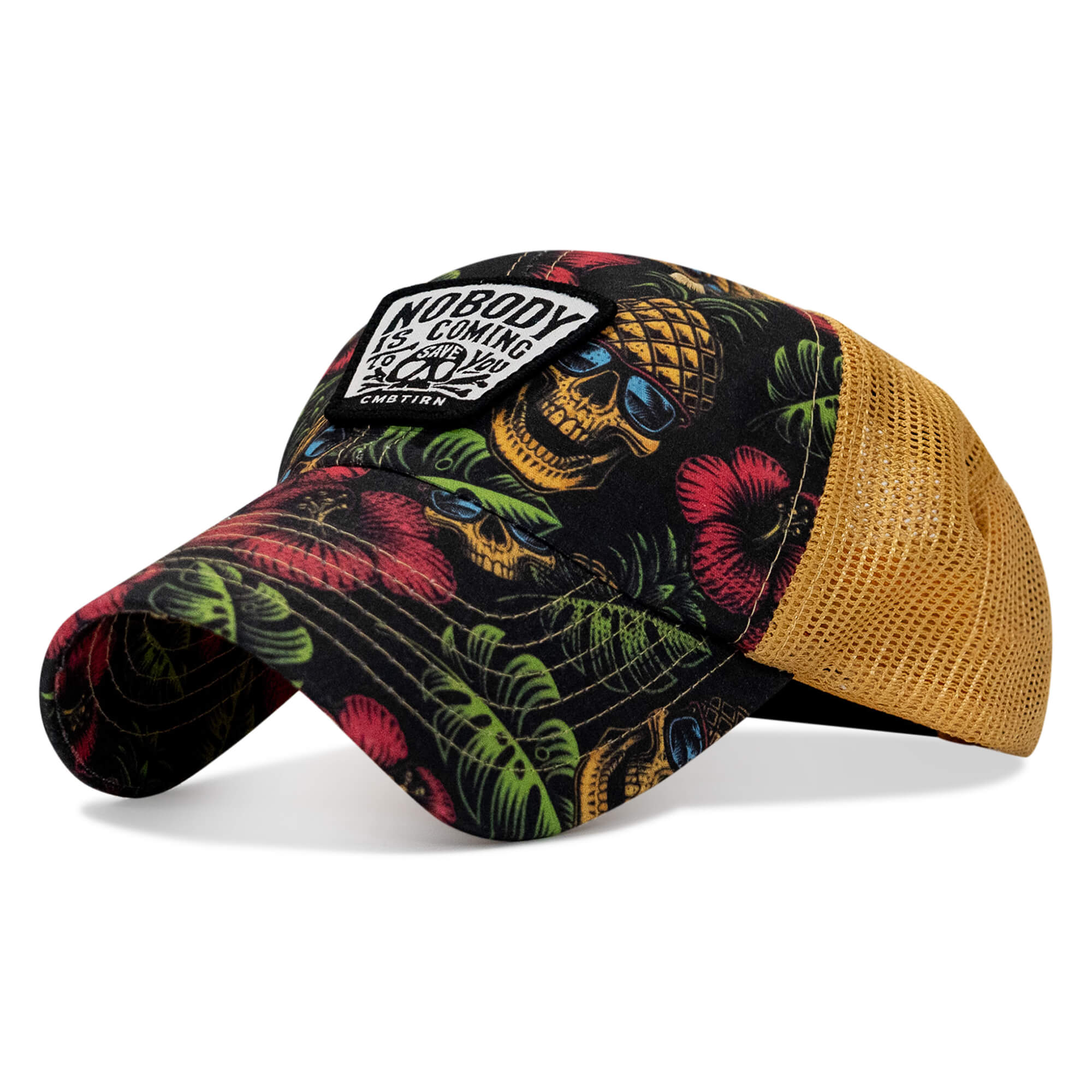 Nobody Is Coming To Save You Skull Patch Ripstop Snapback