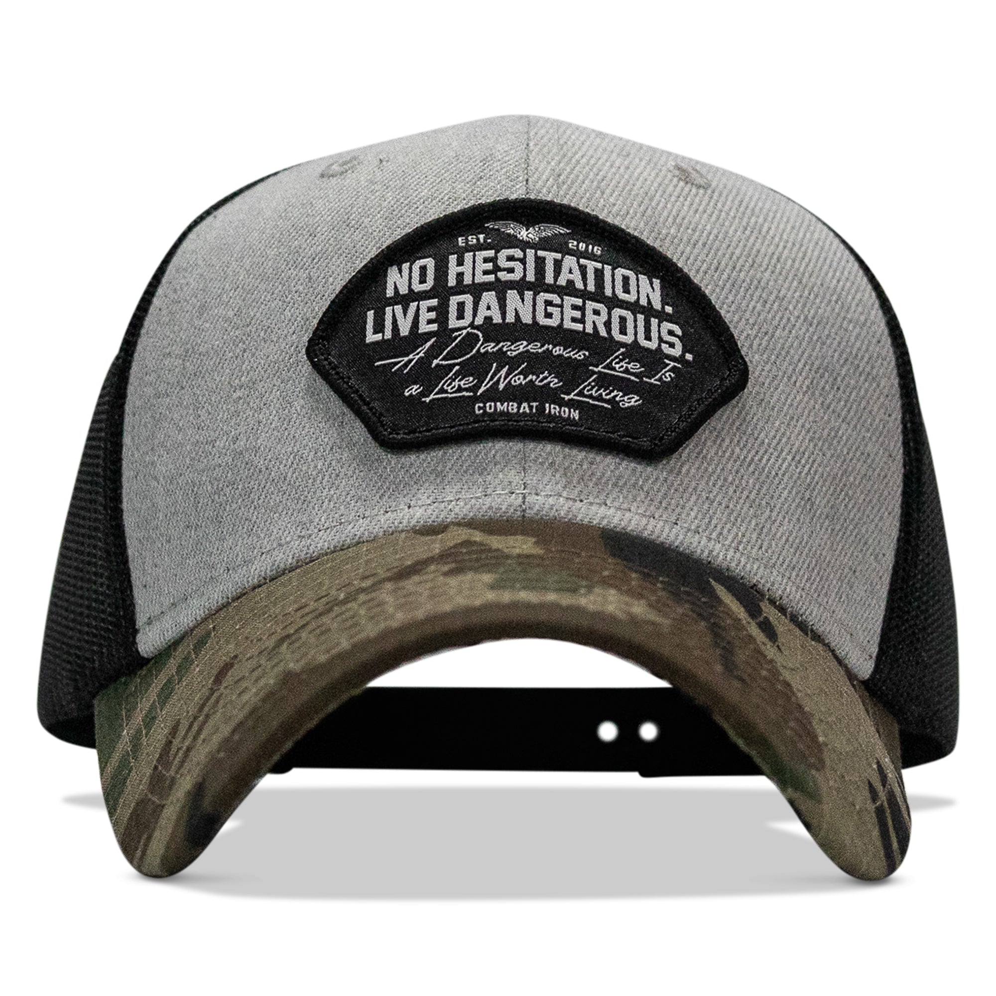No Hesitation. Live Dangerous Patch Original Ripstop Snapback Hat