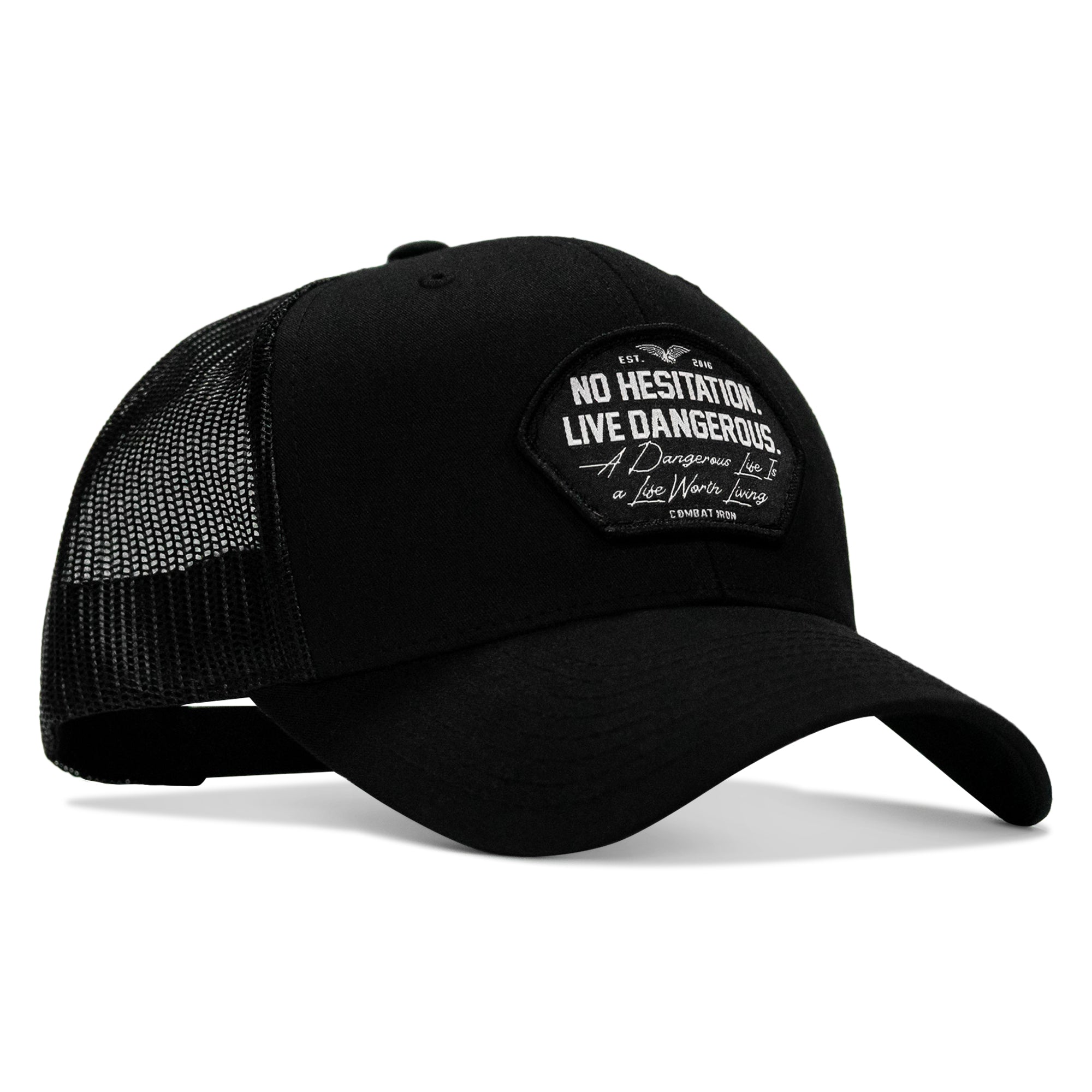 No Hesitation. Live Dangerous Patch Snapback Hat