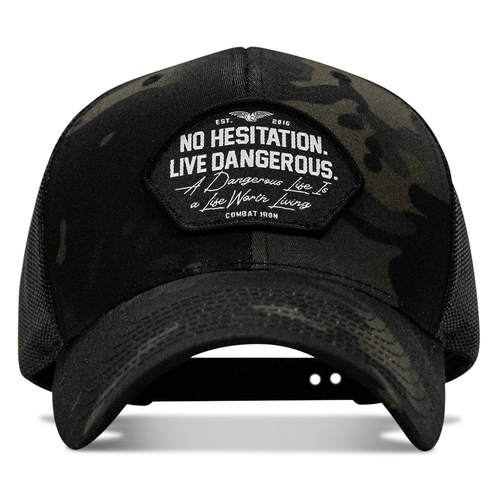 No Hesitation. Live Dangerous Patch Snapback Hat