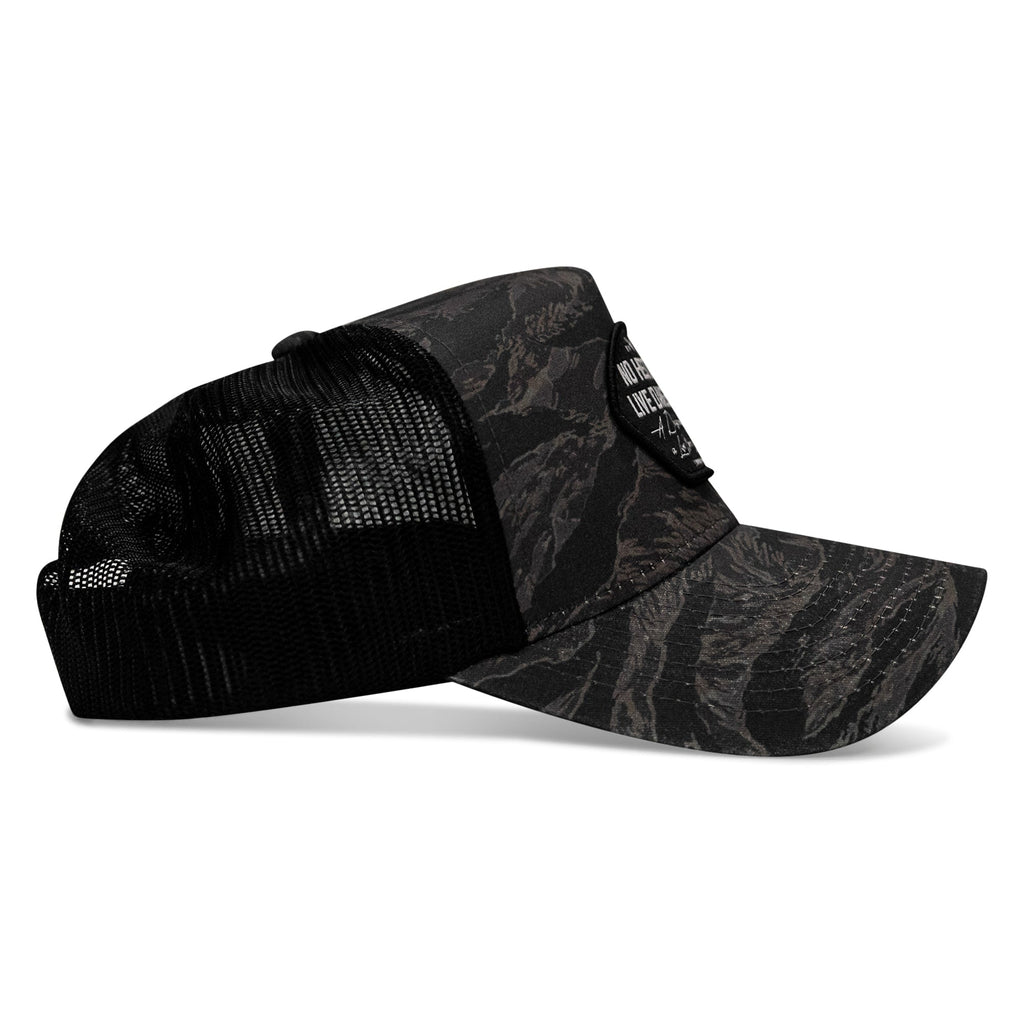 No Hesitation. Live Dangerous Patch Five Panel Breacher Snapback Hat