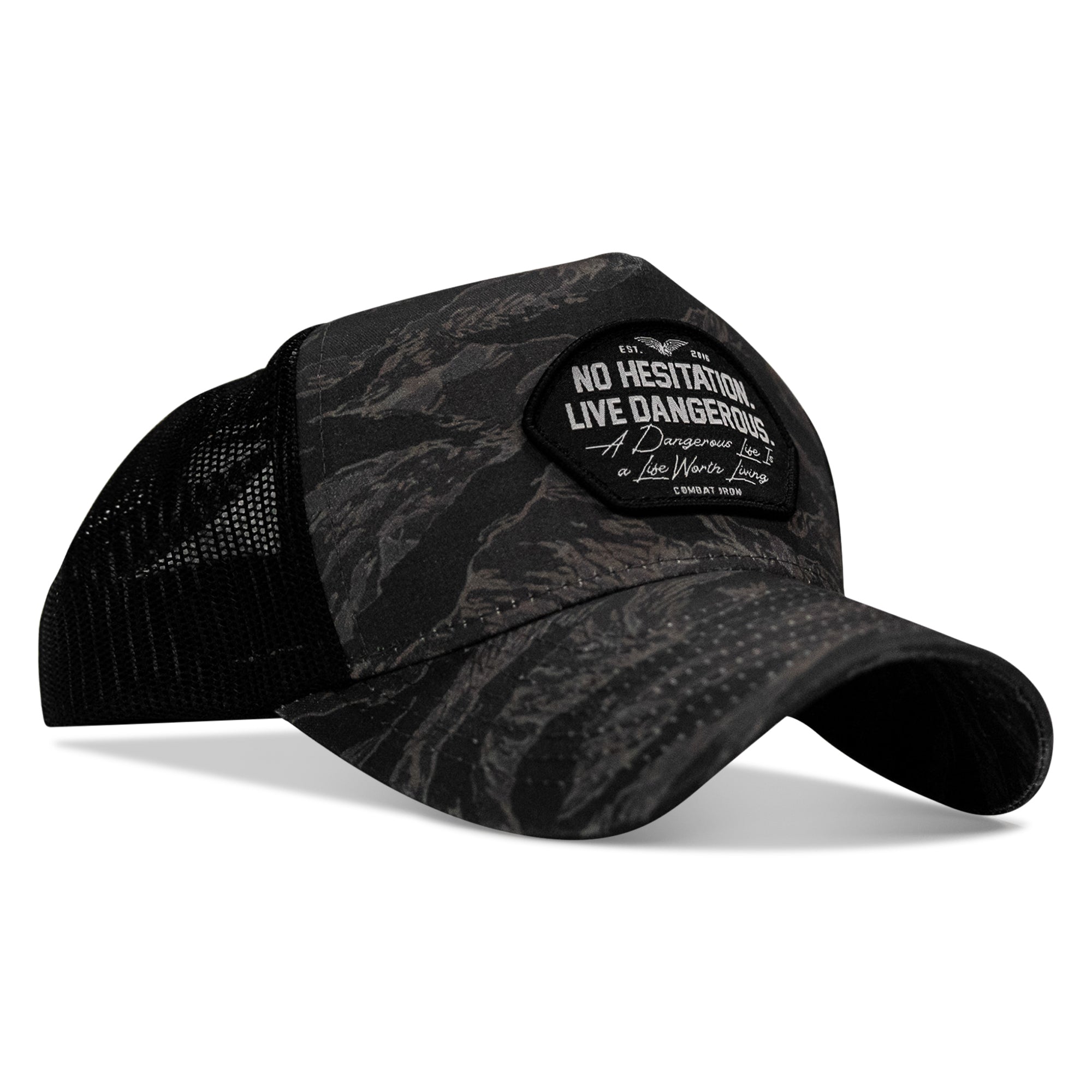 No Hesitation. Live Dangerous Patch Five Panel Breacher Snapback Hat